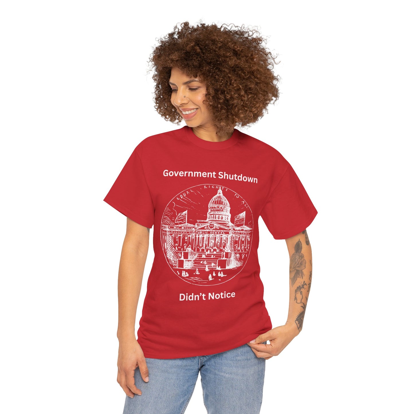 Government Shutdown Didn't Notice T-Shirt — Capitol Graphic Political Humor Tee