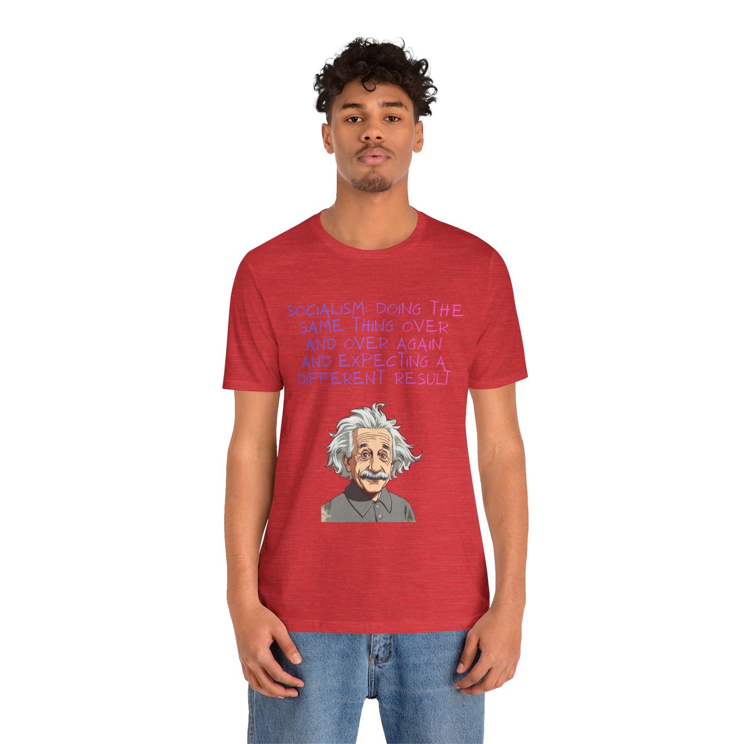 Einstein Graphic Tee — "Doing the Same Thing Over and Over" Funny Science T‑Shirt