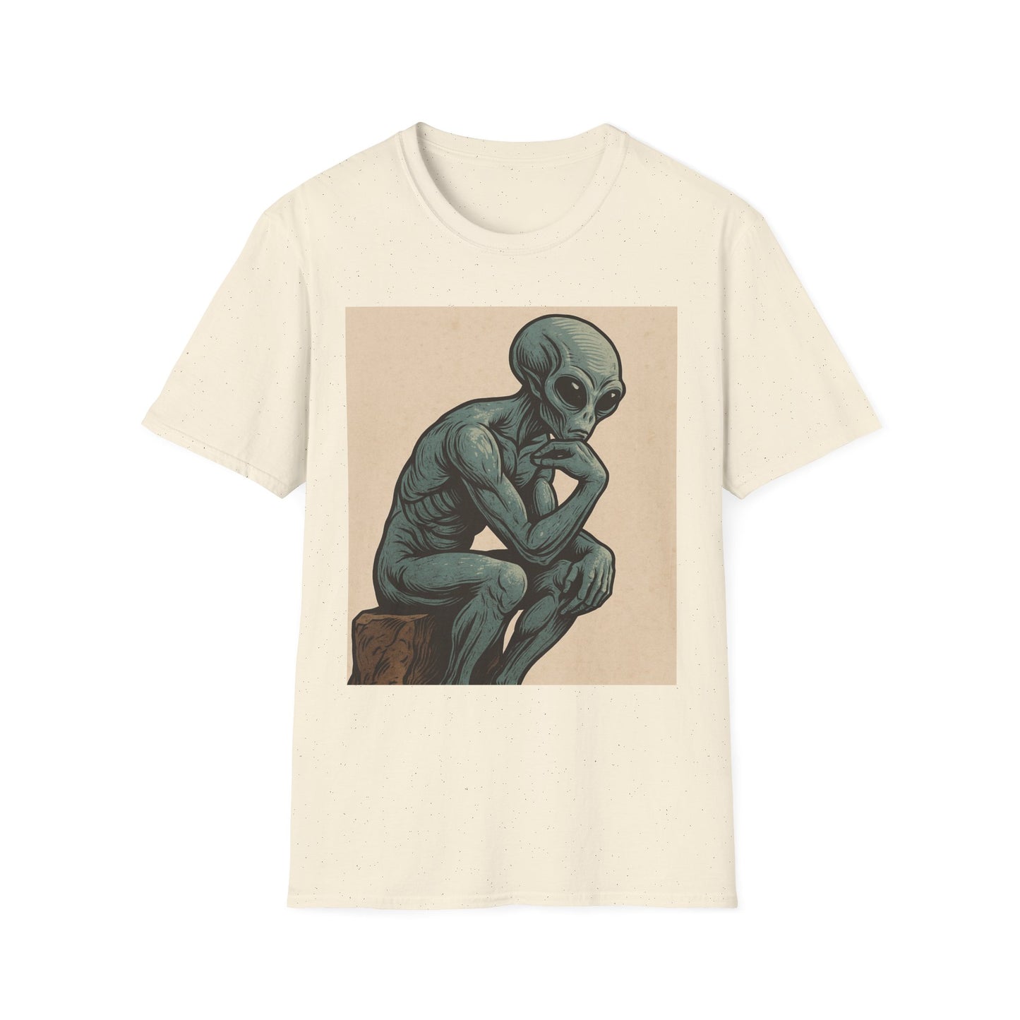 Alien Thinker T-Shirt — Retro Art Sci‑Fi Graphic Tee