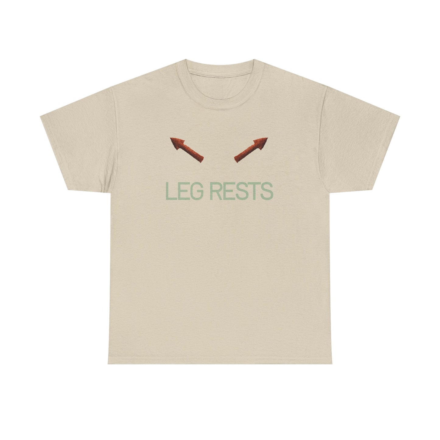Leg Rests T‑Shirt — Funny Directional Arrow Tee
