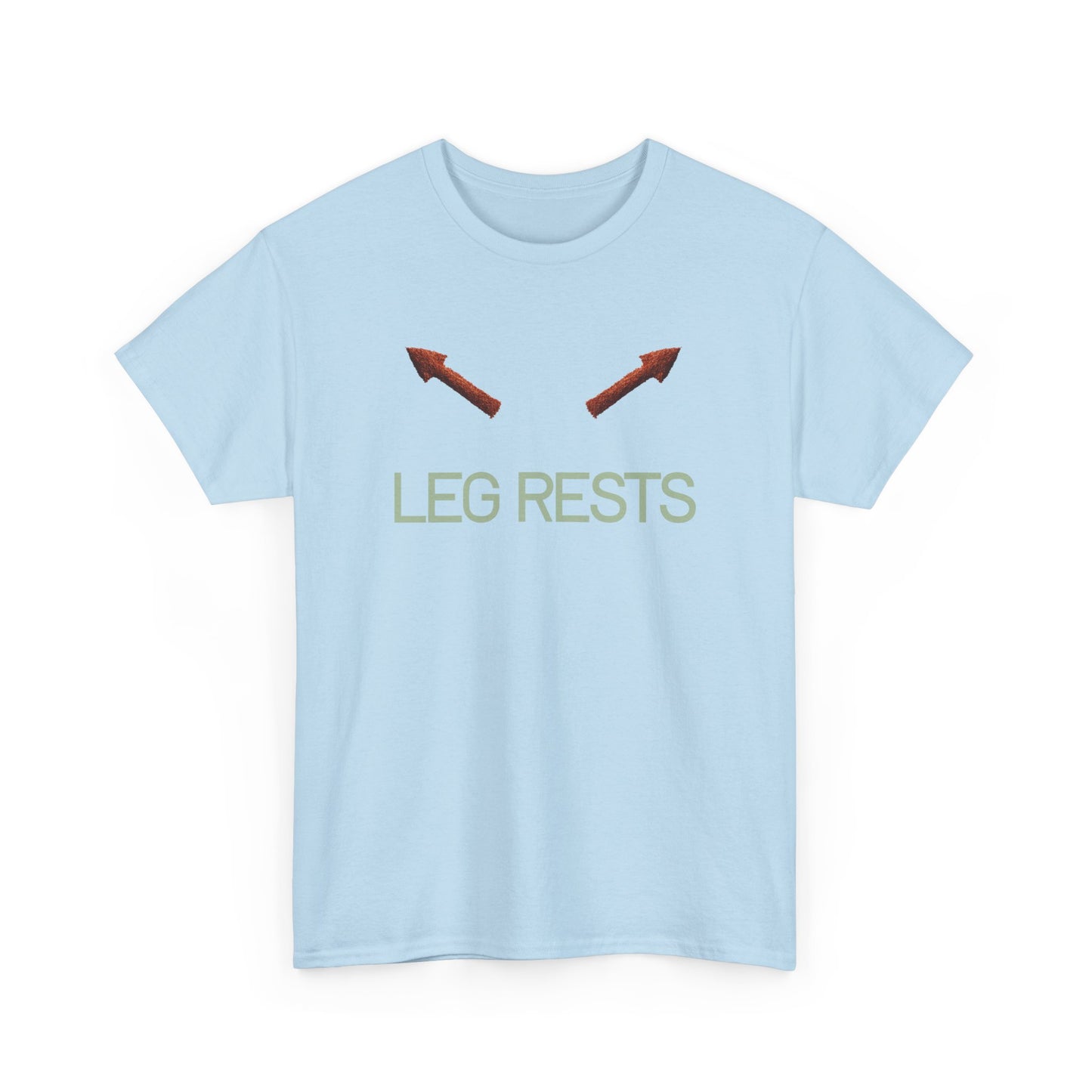 Leg Rests T‑Shirt — Funny Directional Arrow Tee
