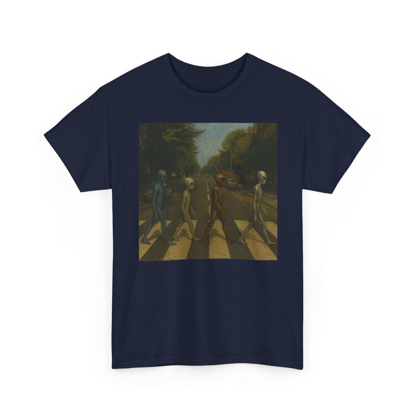 T-Shirt — Retro Abbey Road Skull Crossing Graphic Tee