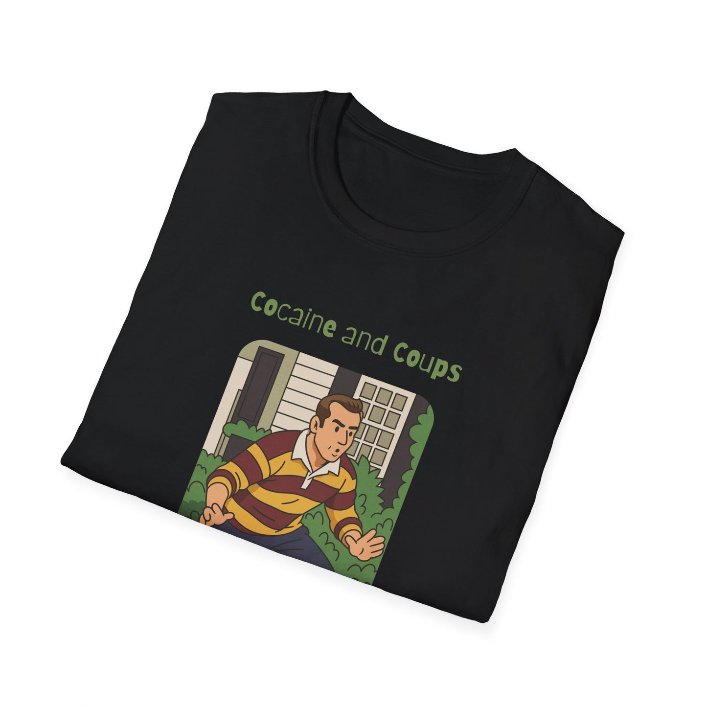 Rugby Player Illustration T-Shirt — 'Courage and Cupps' Vintage Sports Tee