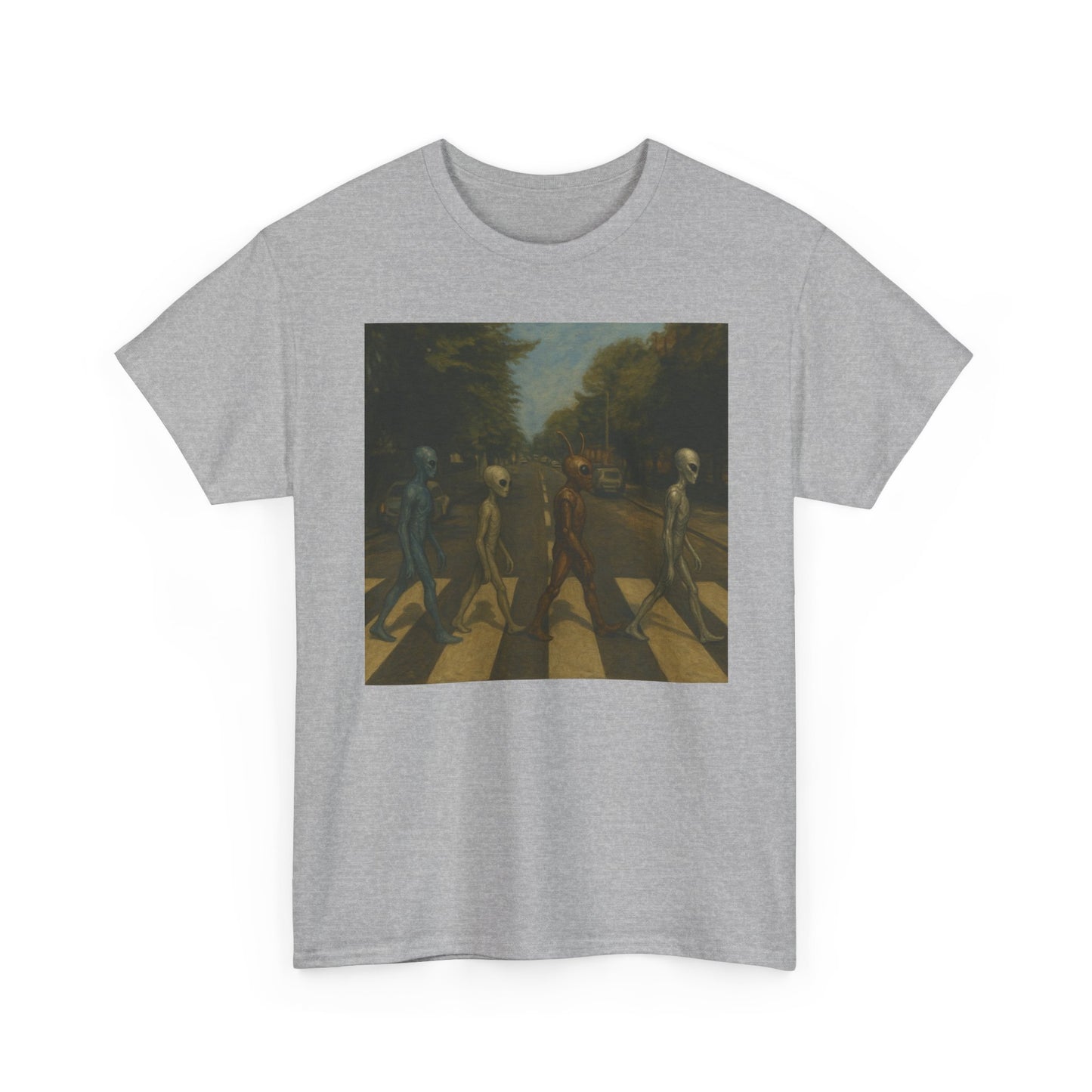 T-Shirt — Retro Abbey Road Skull Crossing Graphic Tee