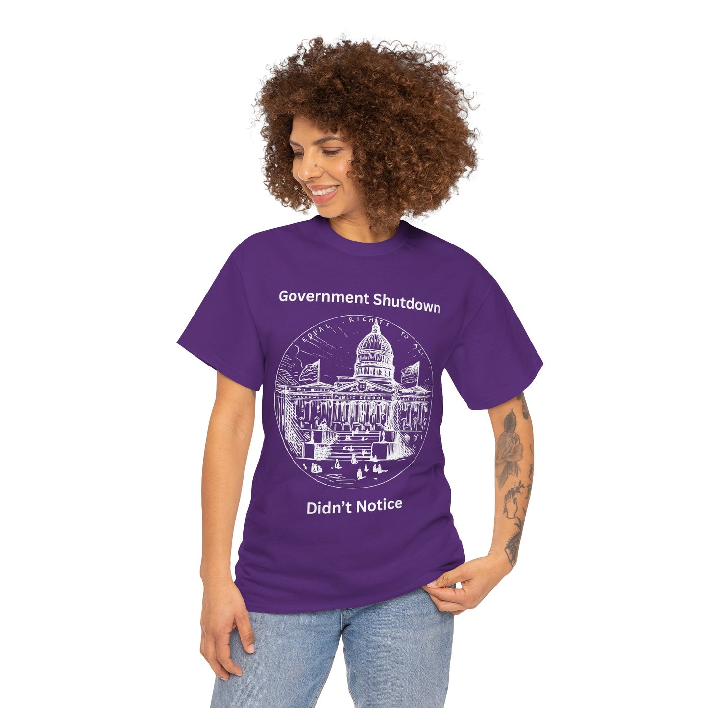 Government Shutdown Didn't Notice T-Shirt — Capitol Graphic Political Humor Tee