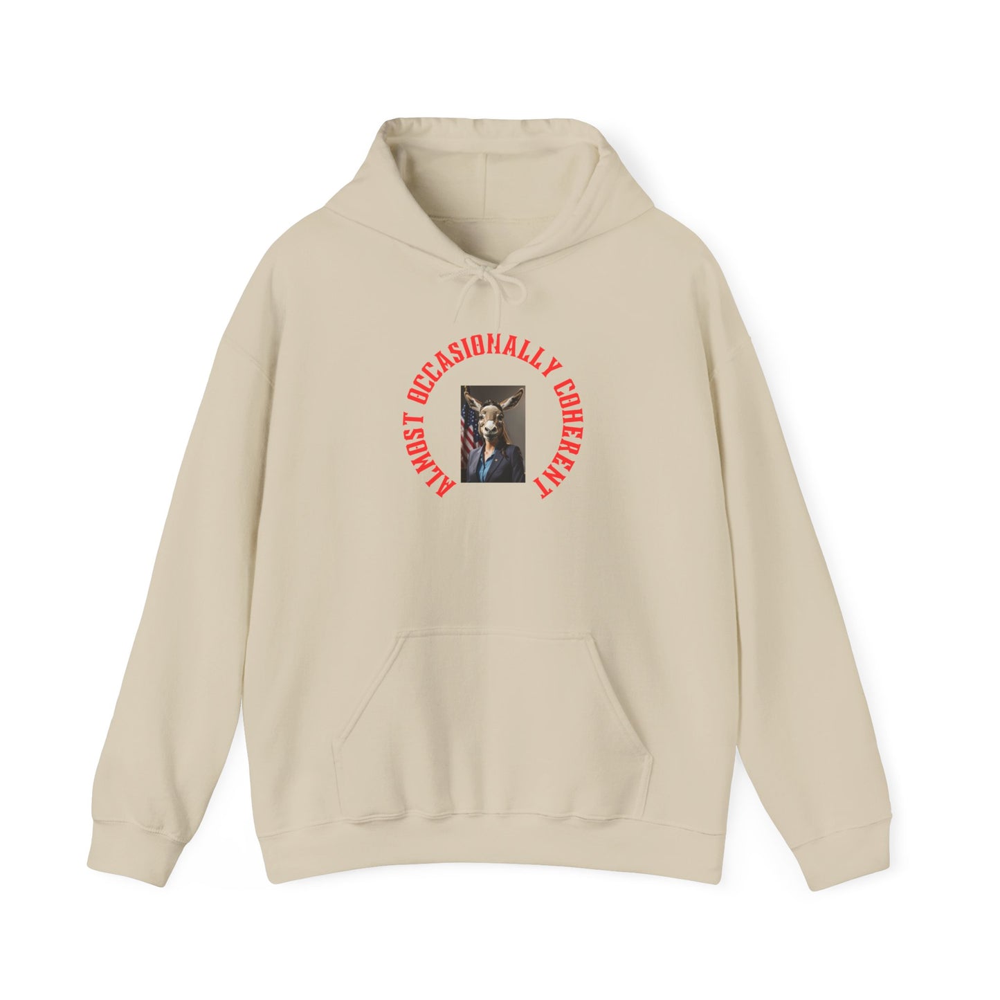 Hoodie — 'AOC' Graphic Pullover with Retro Photo