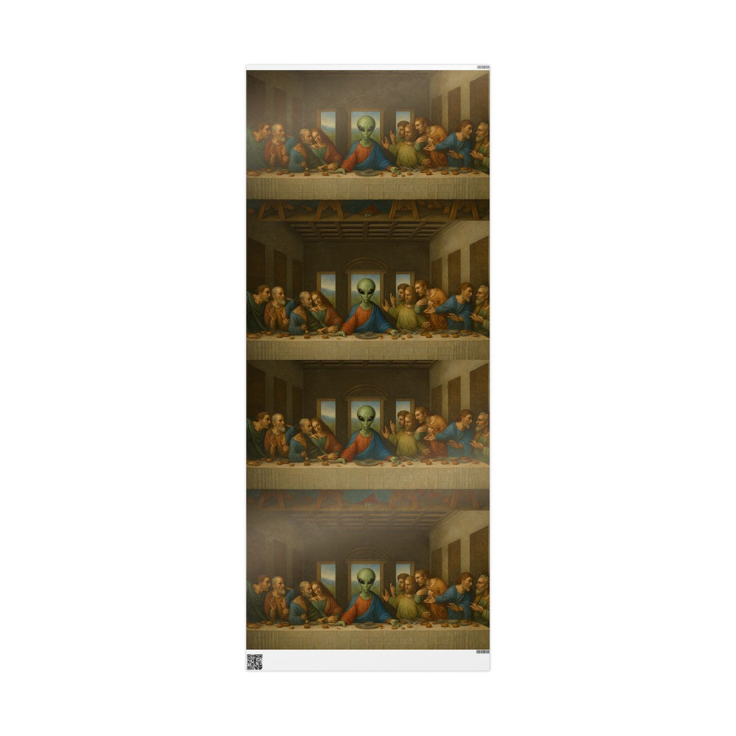 Renaissance Portraits Wrapping Paper Roll — Vintage Oil Painting Gift Wrap