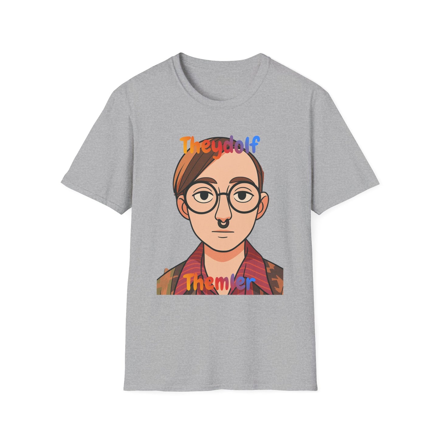 Pronoun Pride T-Shirt — They/Them Illustrated Portrait Tee