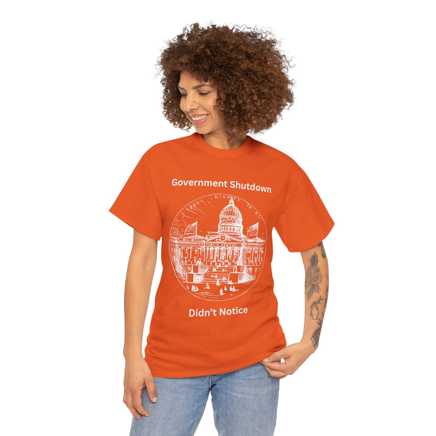 Government Shutdown Didn't Notice T-Shirt — Capitol Graphic Political Humor Tee
