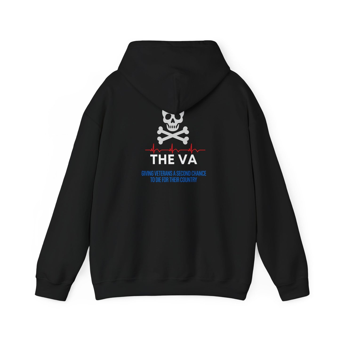 VA Hoodie - "The VA" Skull & EKG Crew Pullover for Healthcare Heroes