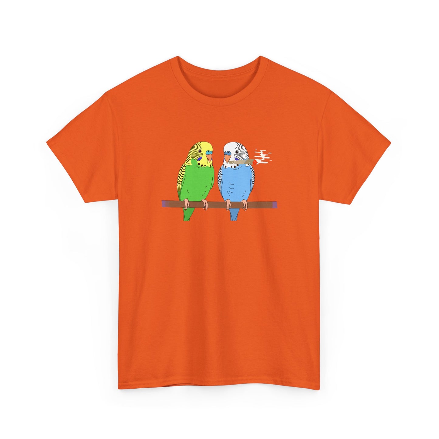 2 Birds 1 Stoned T-Shirt — Cute Parakeet Pair Graphic Tee