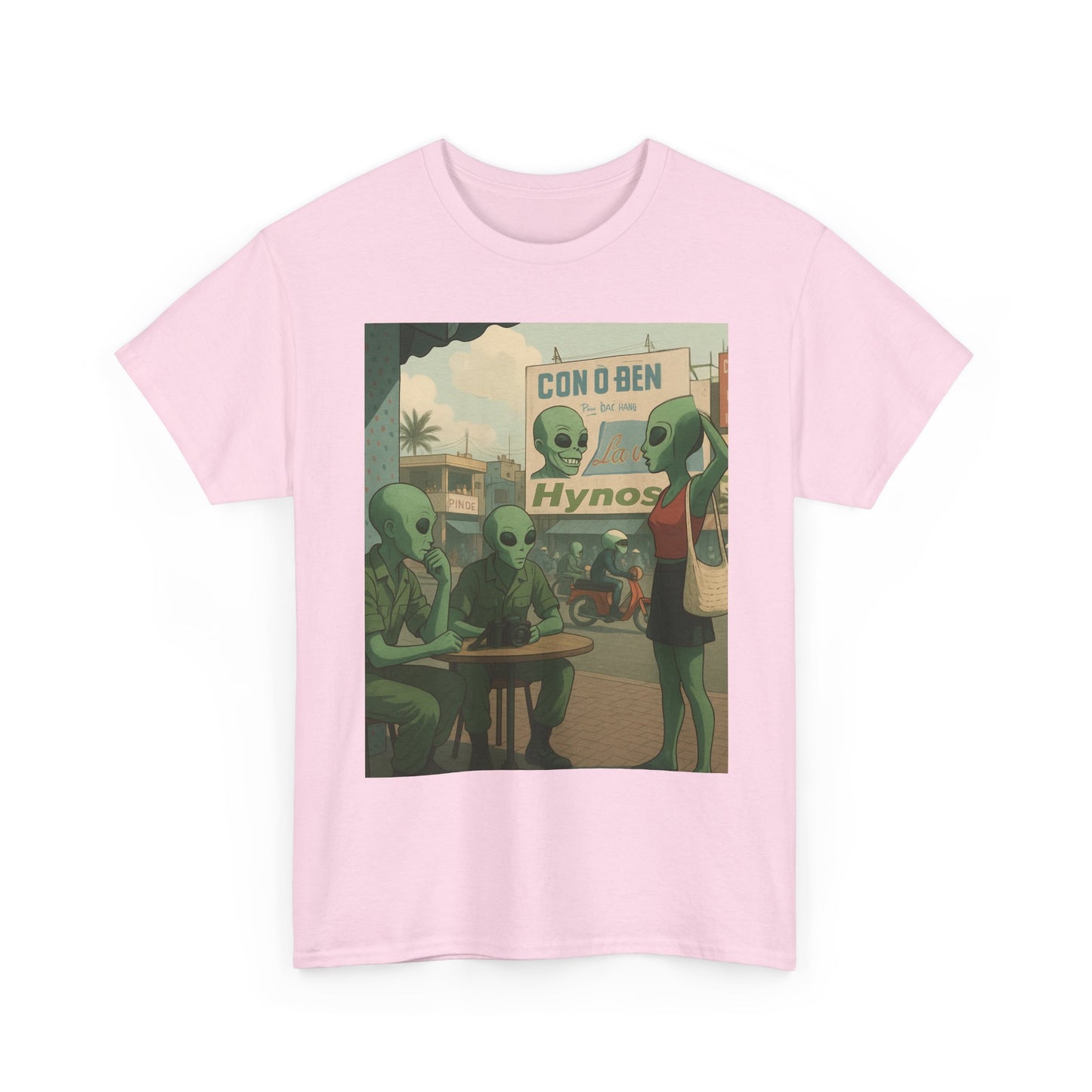 Alien FMJ Graphic Tee — "Con & Ben Hypnos" Retro Sci‑Fi T-Shirt