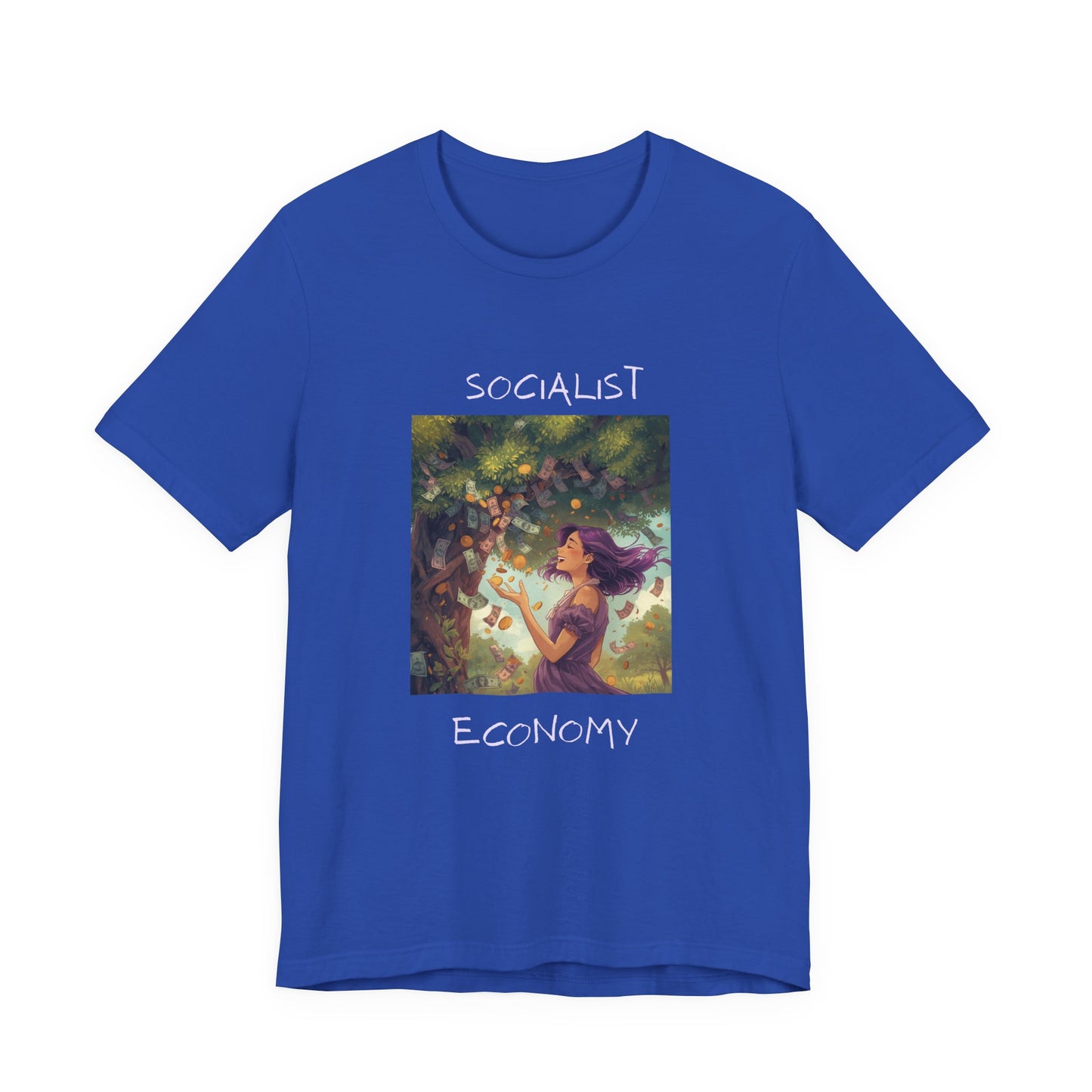 Socialist Economy Graphic Tee — Whimsical Nature Illustration T-Shirt