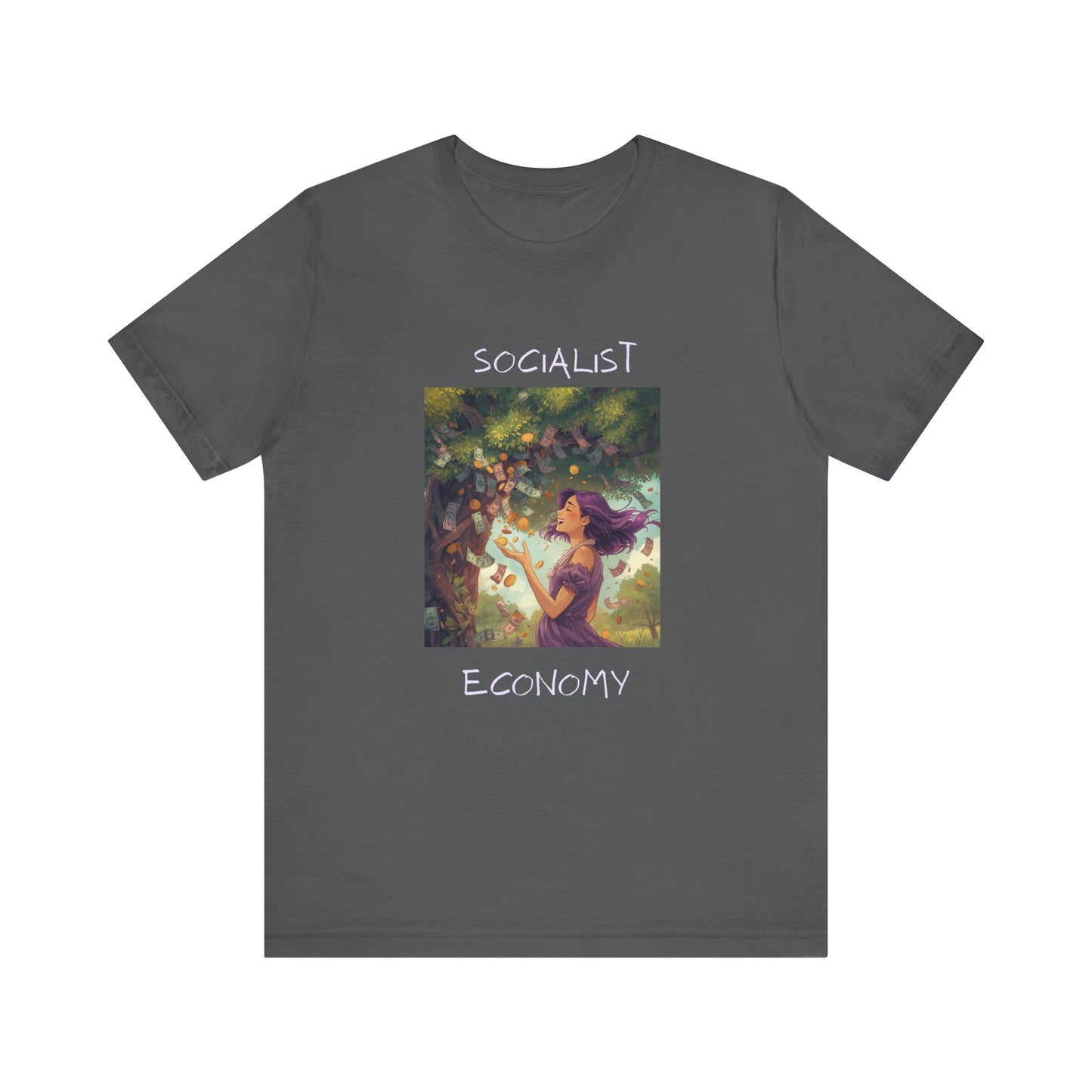 Socialist Economy Graphic Tee — Whimsical Nature Illustration T-Shirt