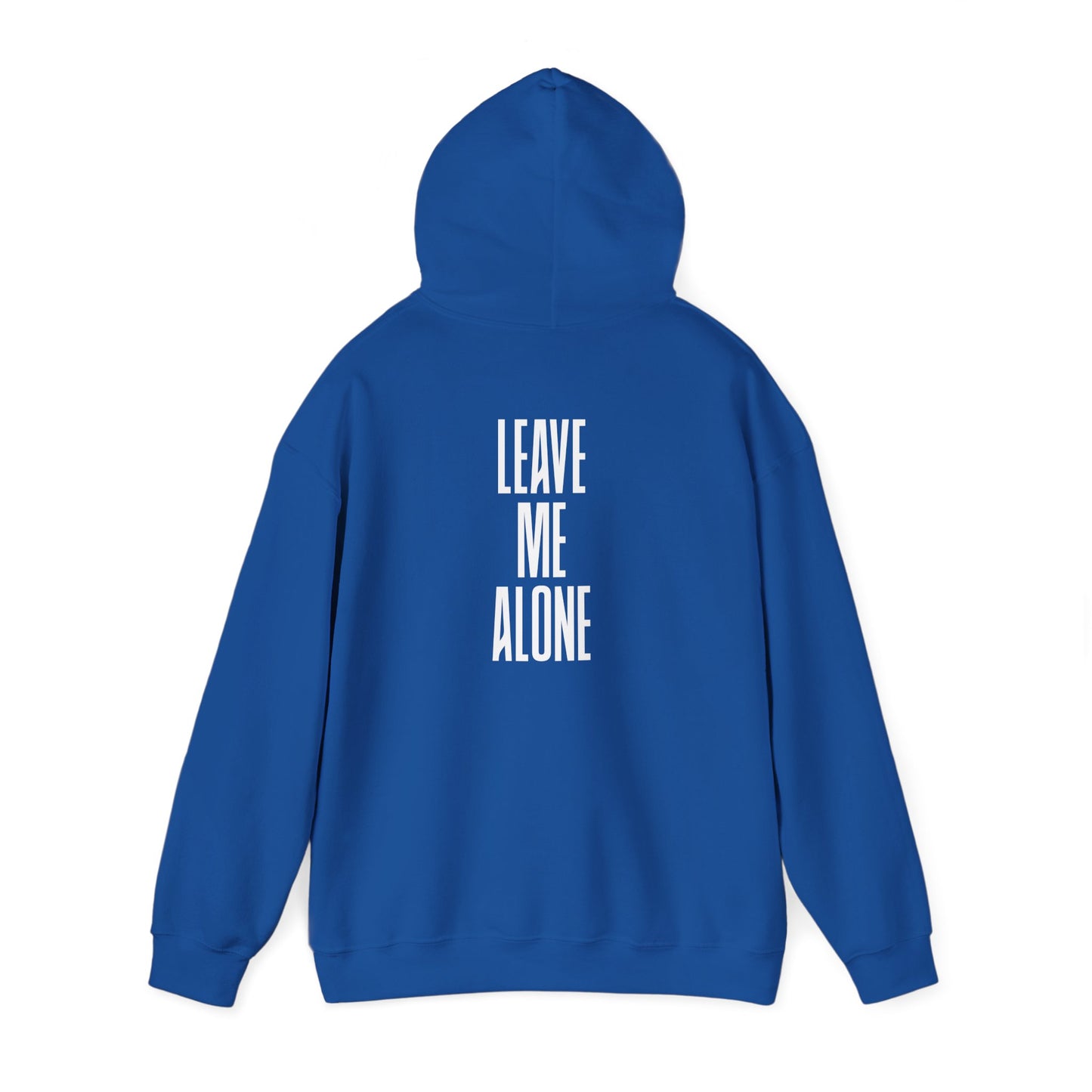 Hoodie - 'Leave Me Alone' Minimalist Black Graphic Hoodie