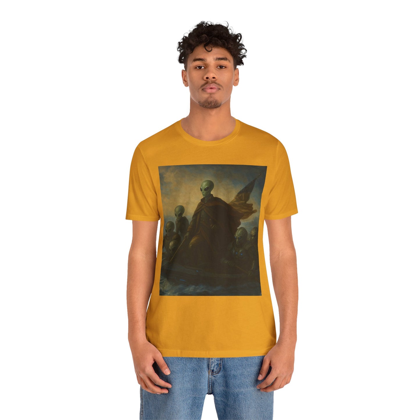 Alien Patriots Tee — Vintage UFO Colonial Flag T-Shirt