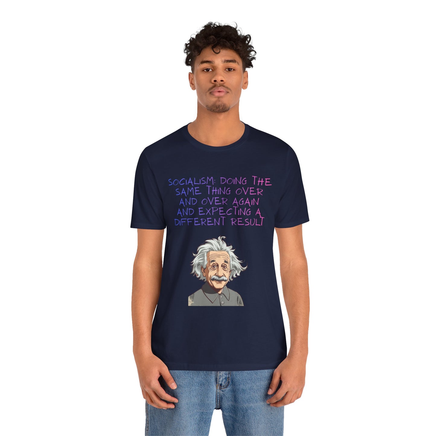 Einstein Graphic Tee — "Doing the Same Thing Over and Over" Funny Science T‑Shirt