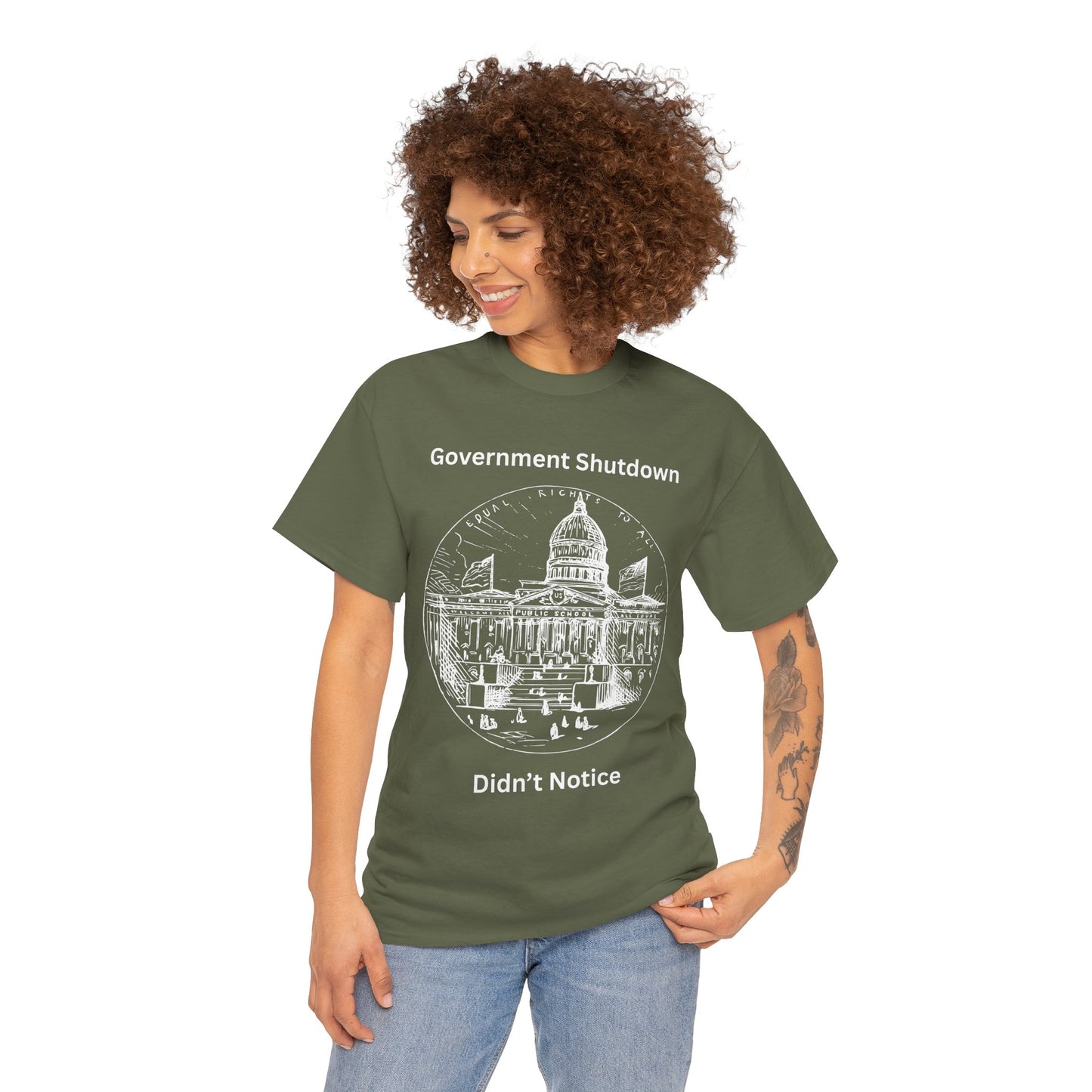 Government Shutdown Didn't Notice T-Shirt — Capitol Graphic Political Humor Tee