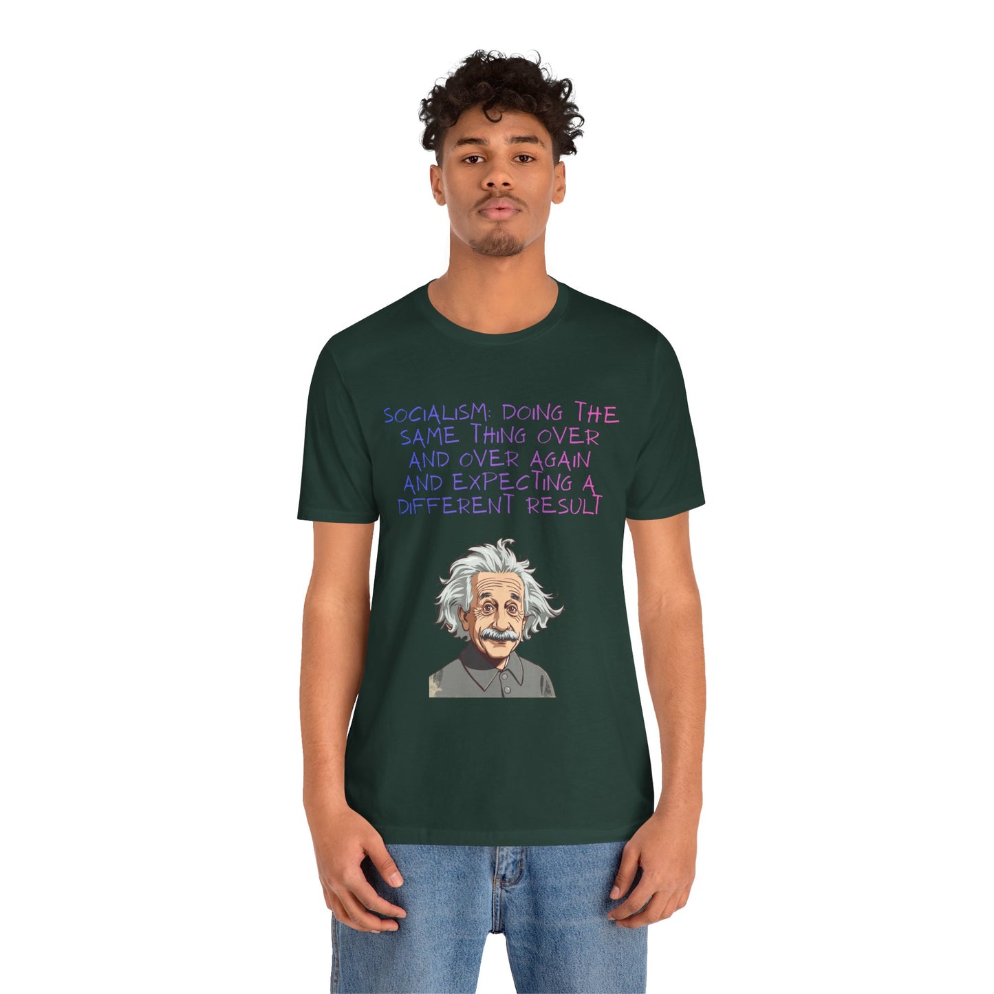 Einstein Graphic Tee — "Doing the Same Thing Over and Over" Funny Science T‑Shirt