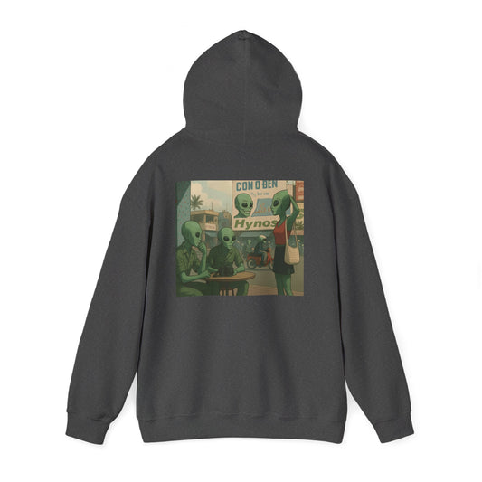 Alien Full Metal Jacket Hoodie – Retro Cartoon Extraterrestrial Scene Sweatshirt