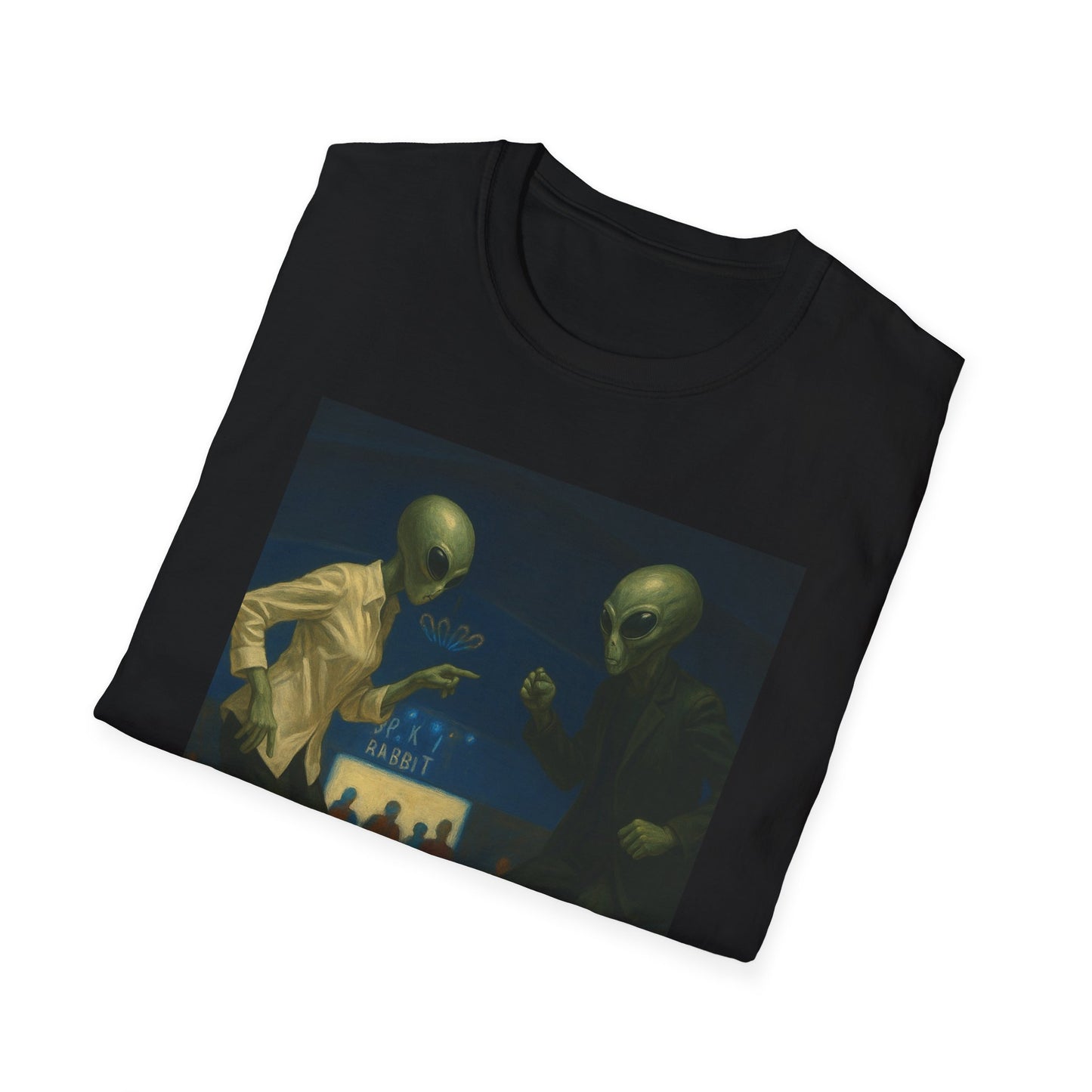 Alien Pulp Fiction T-Shirt — Retro Extraterrestrial Illustration Tee