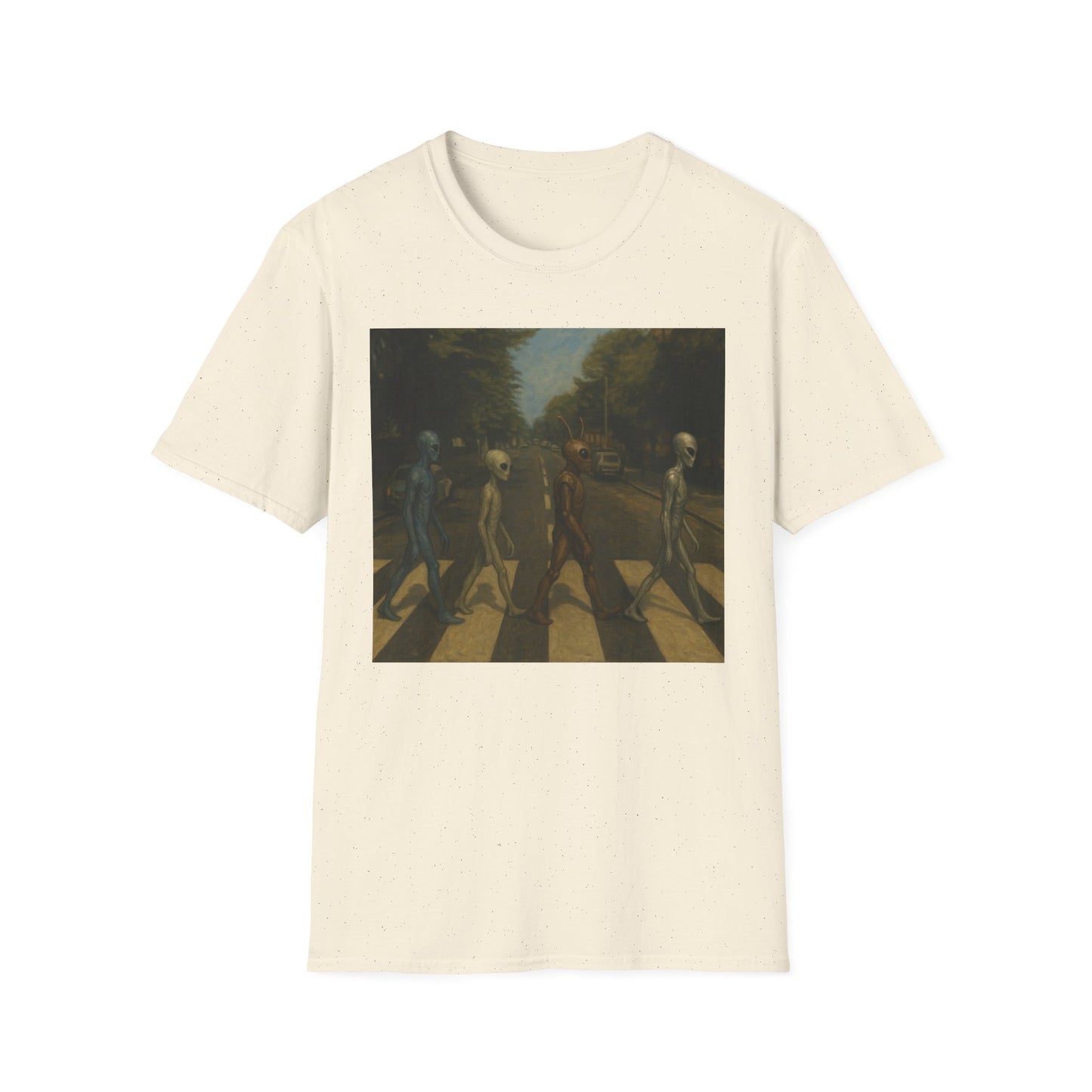 Alien Abbey Road T‑Shirt — Retro Beatles-Inspired Sci‑Fi Band Tee