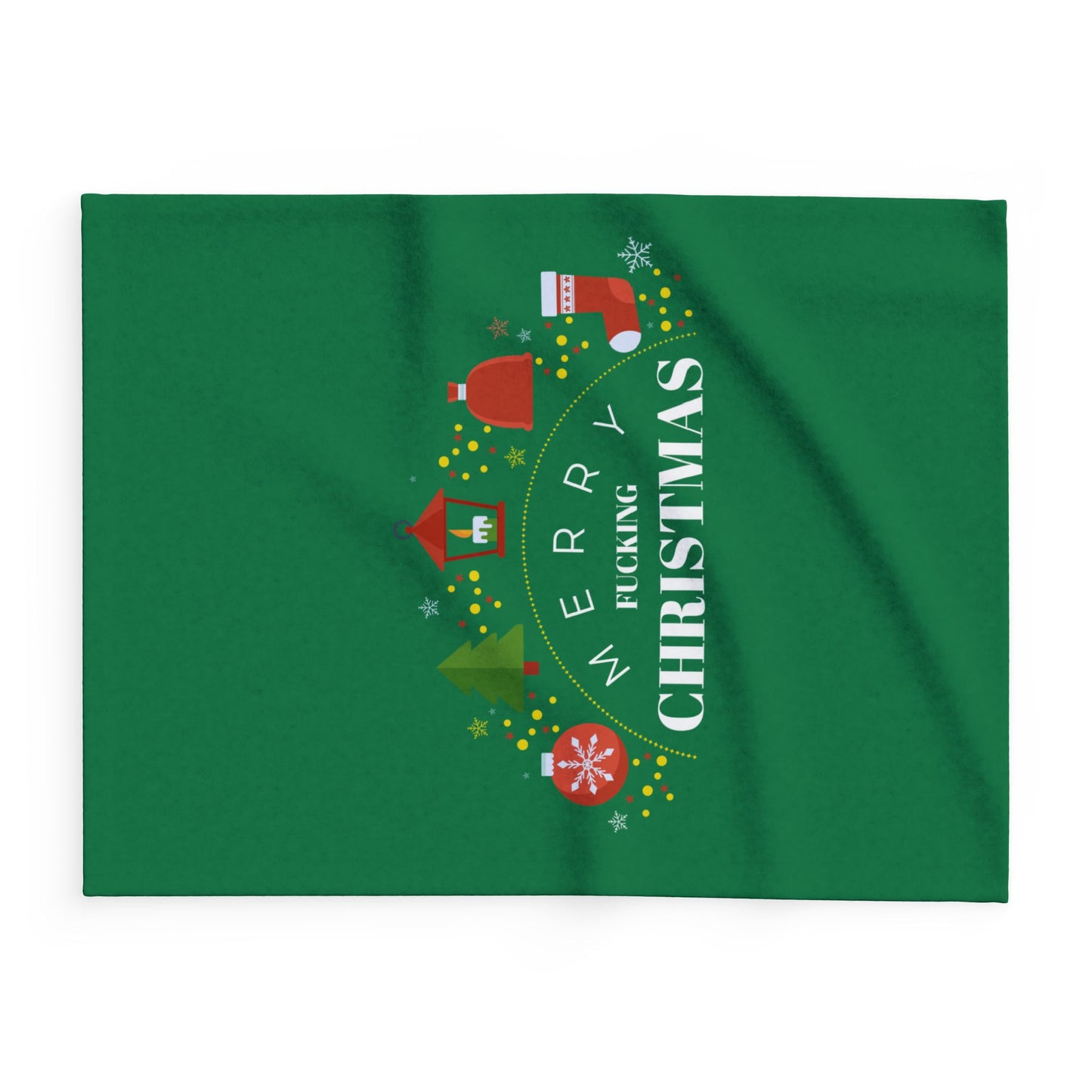 Christmas Fleece Blanket — "Merry F***ing Christmas" Holiday Throw