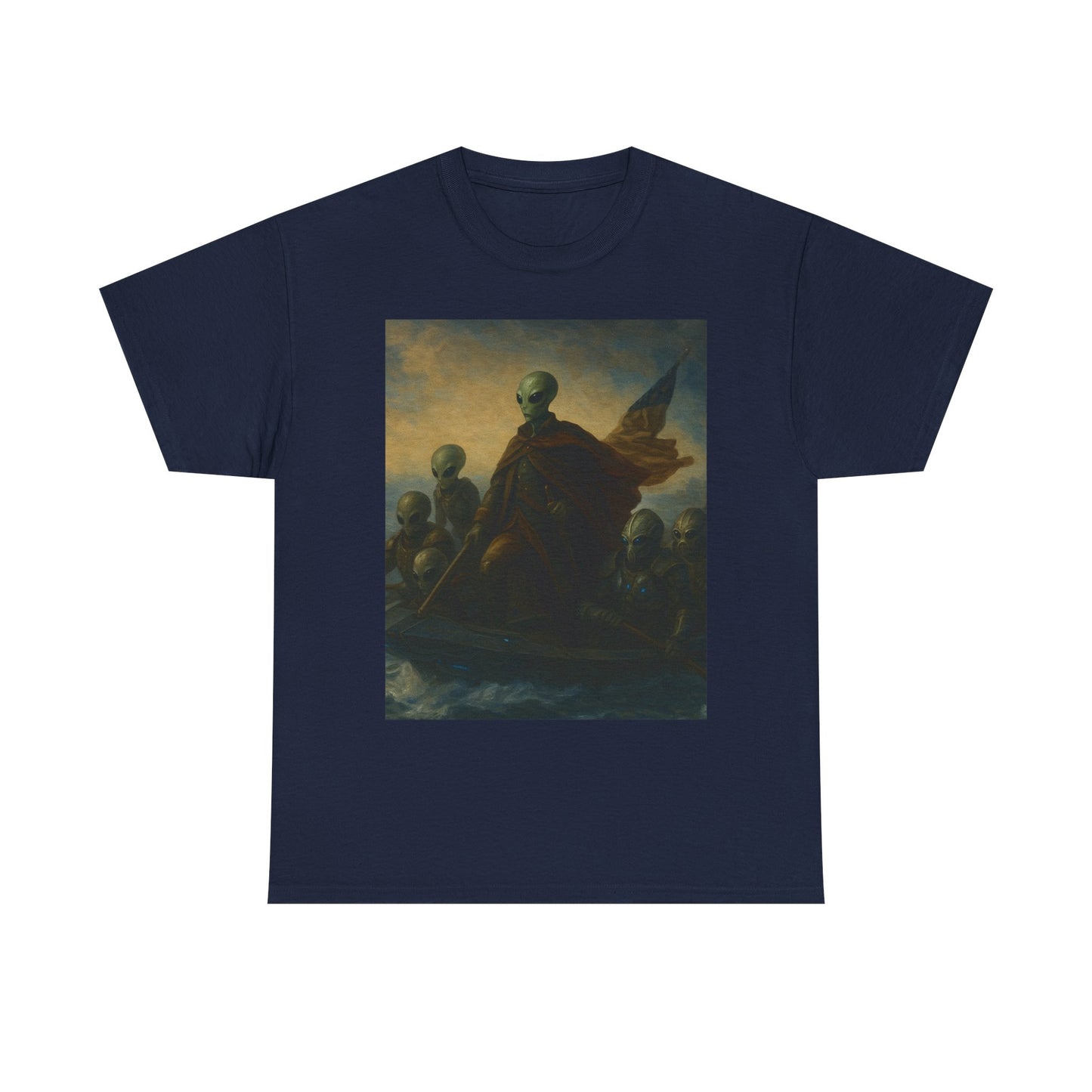 Vintage Washington Crossing Tee — Revolutionary War Painting Graphic T‑Shirt