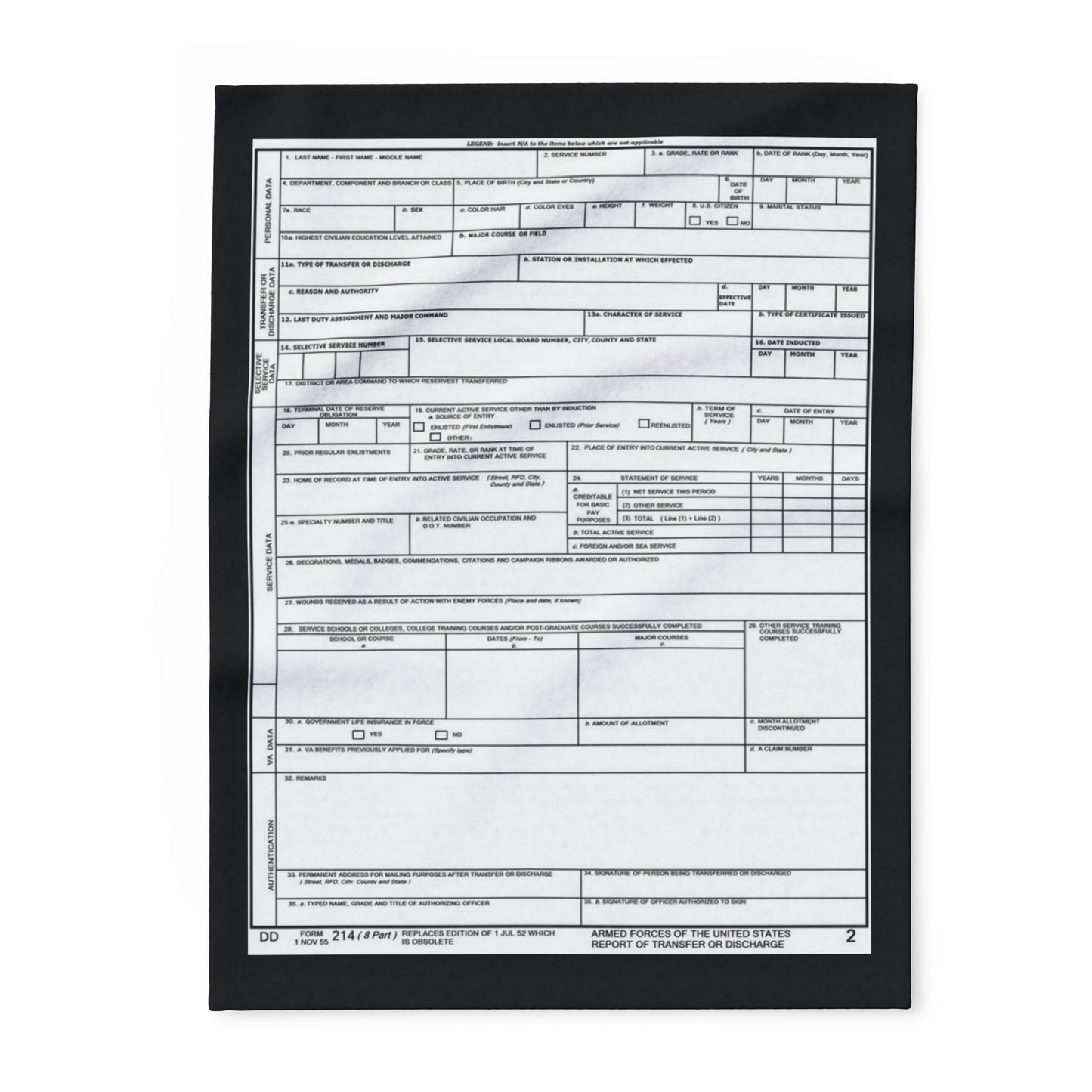 Arctic Fleece Blanket — Minimalist Form Document Print Cozy Throw