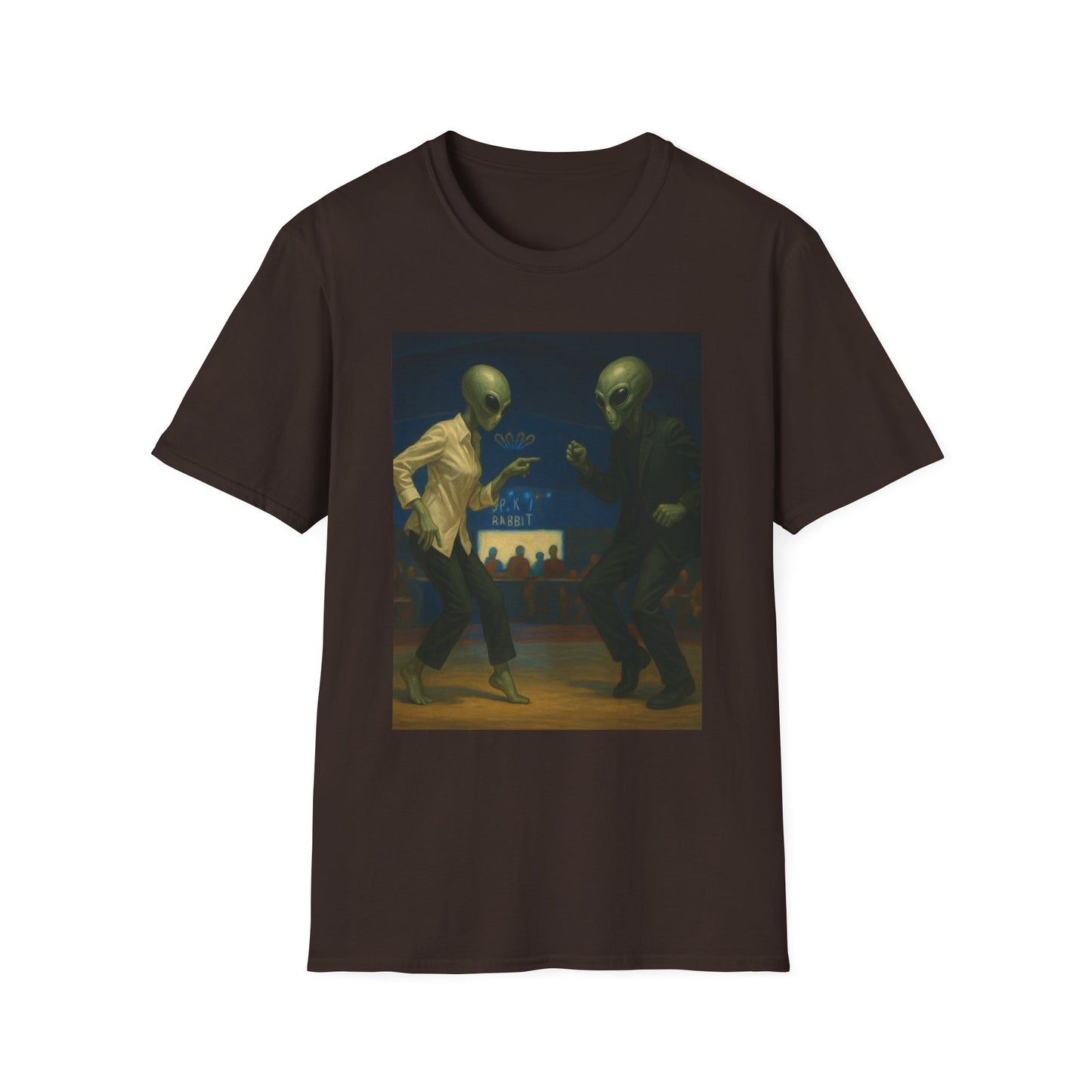 Alien Pulp Fiction T-Shirt — Retro Extraterrestrial Illustration Tee