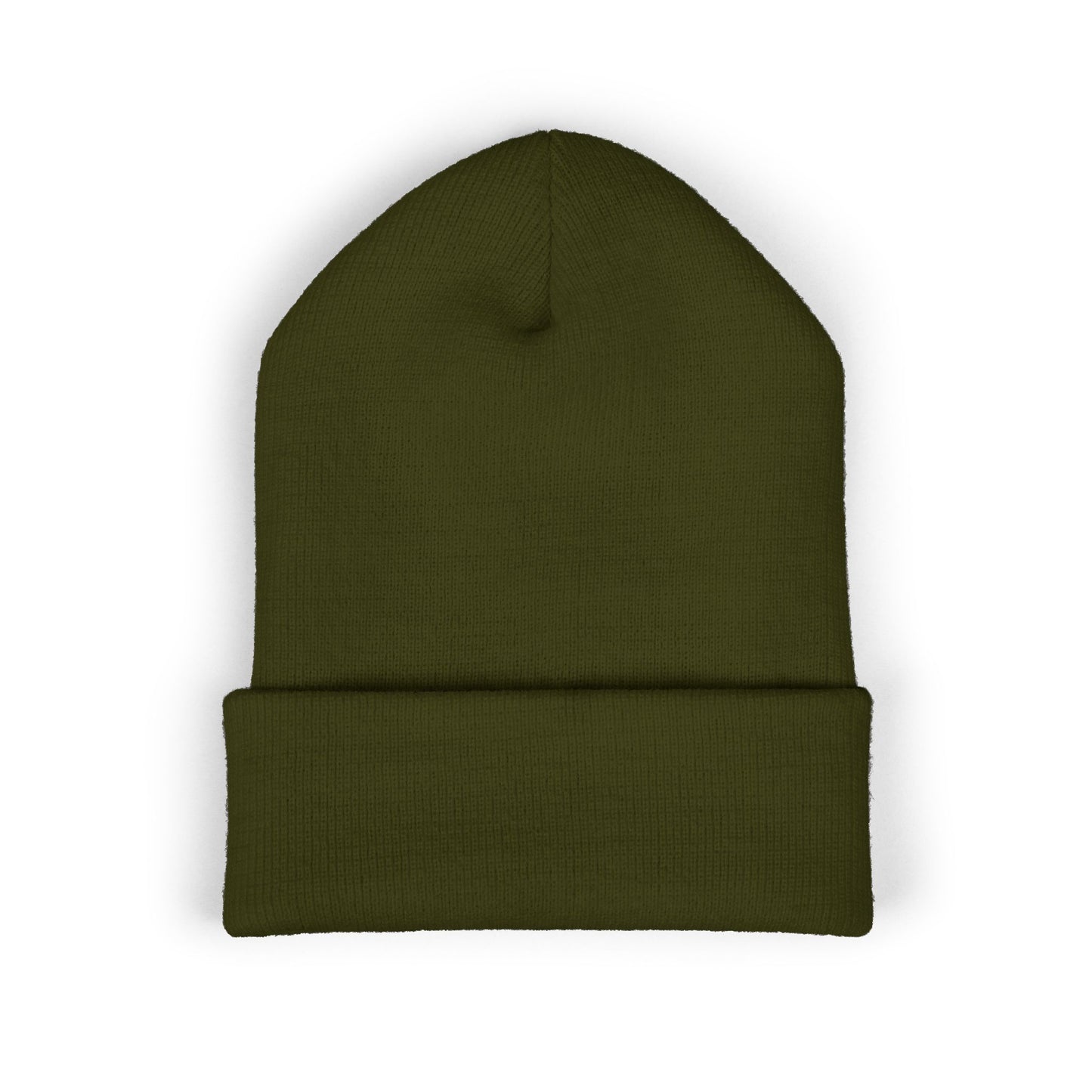 Embroidered 'Fury' Cuffed Beanie – Bold Yellow Knit Hat