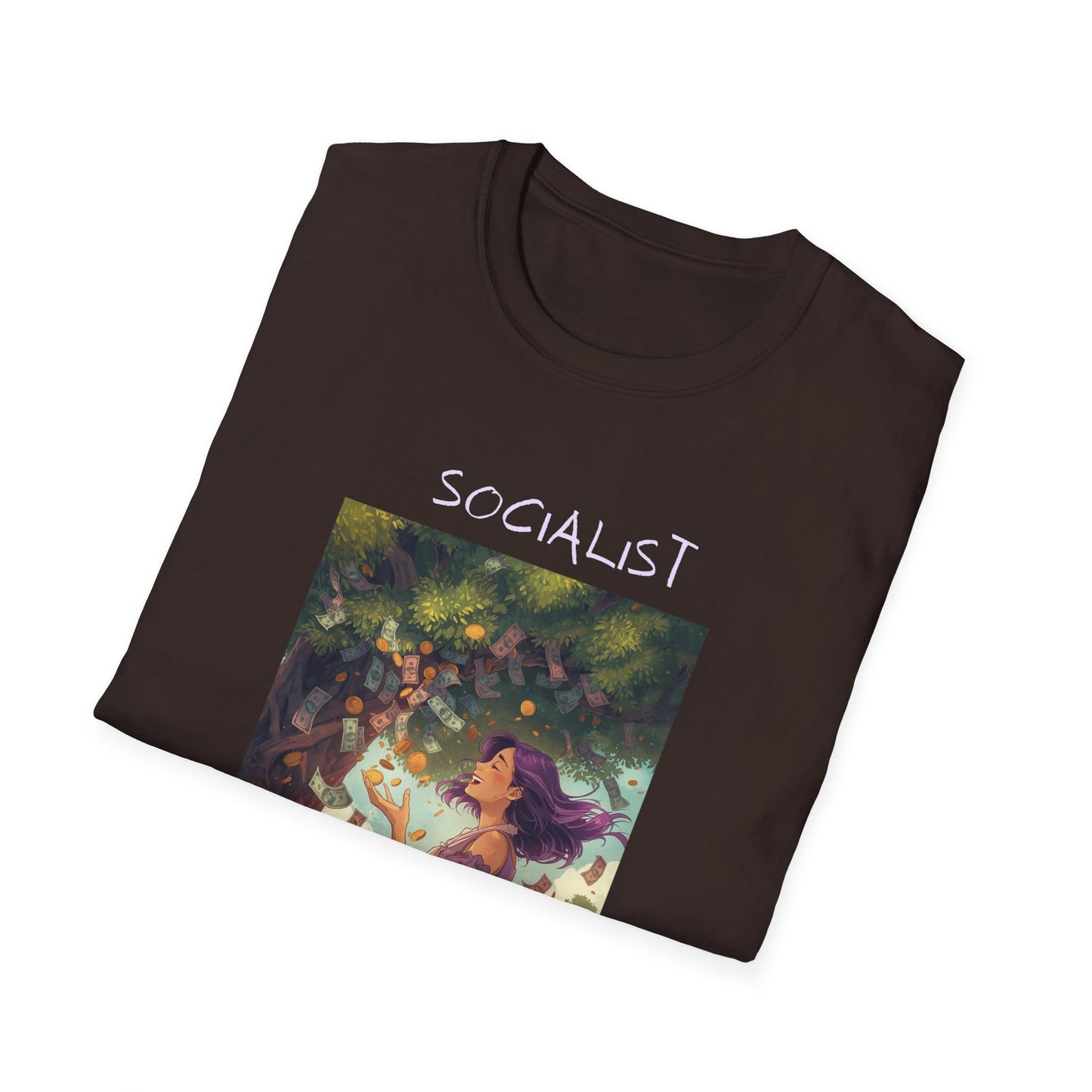 Socialist Economy T‑Shirt — Feminine Nature Illustration Political Tee