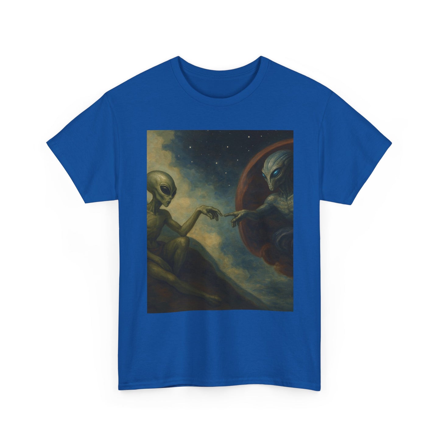 Alien Creation T-Shirt — Retro Cosmic Art Tee