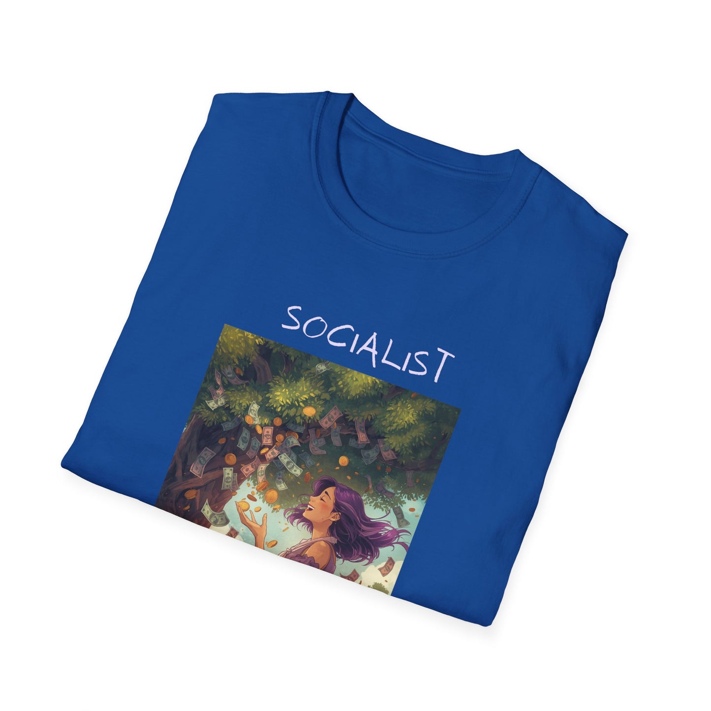 Socialist Economy Graphic T-Shirt — Whimsical Nature Illustration