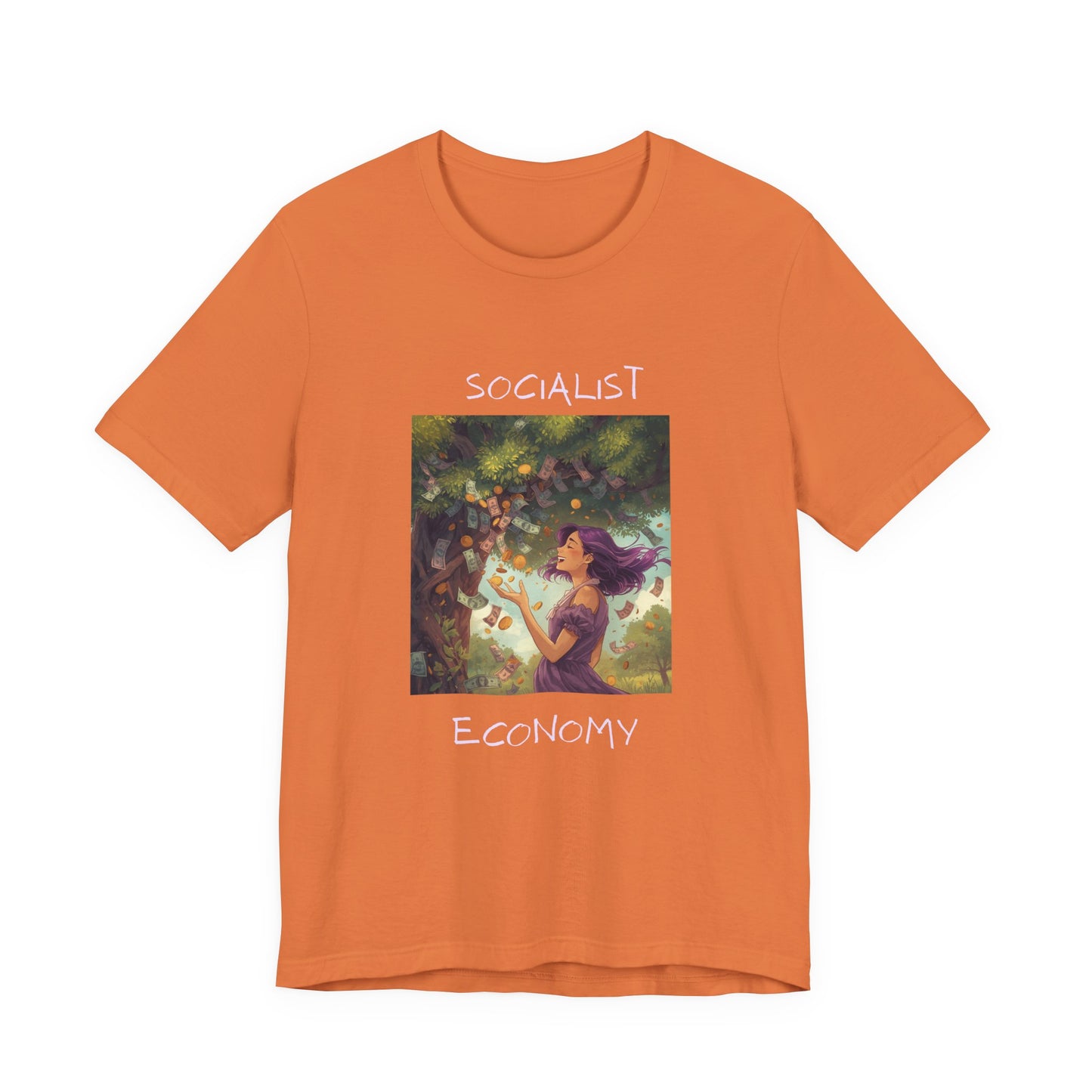 Socialist Economy Graphic Tee — Whimsical Nature Illustration T-Shirt