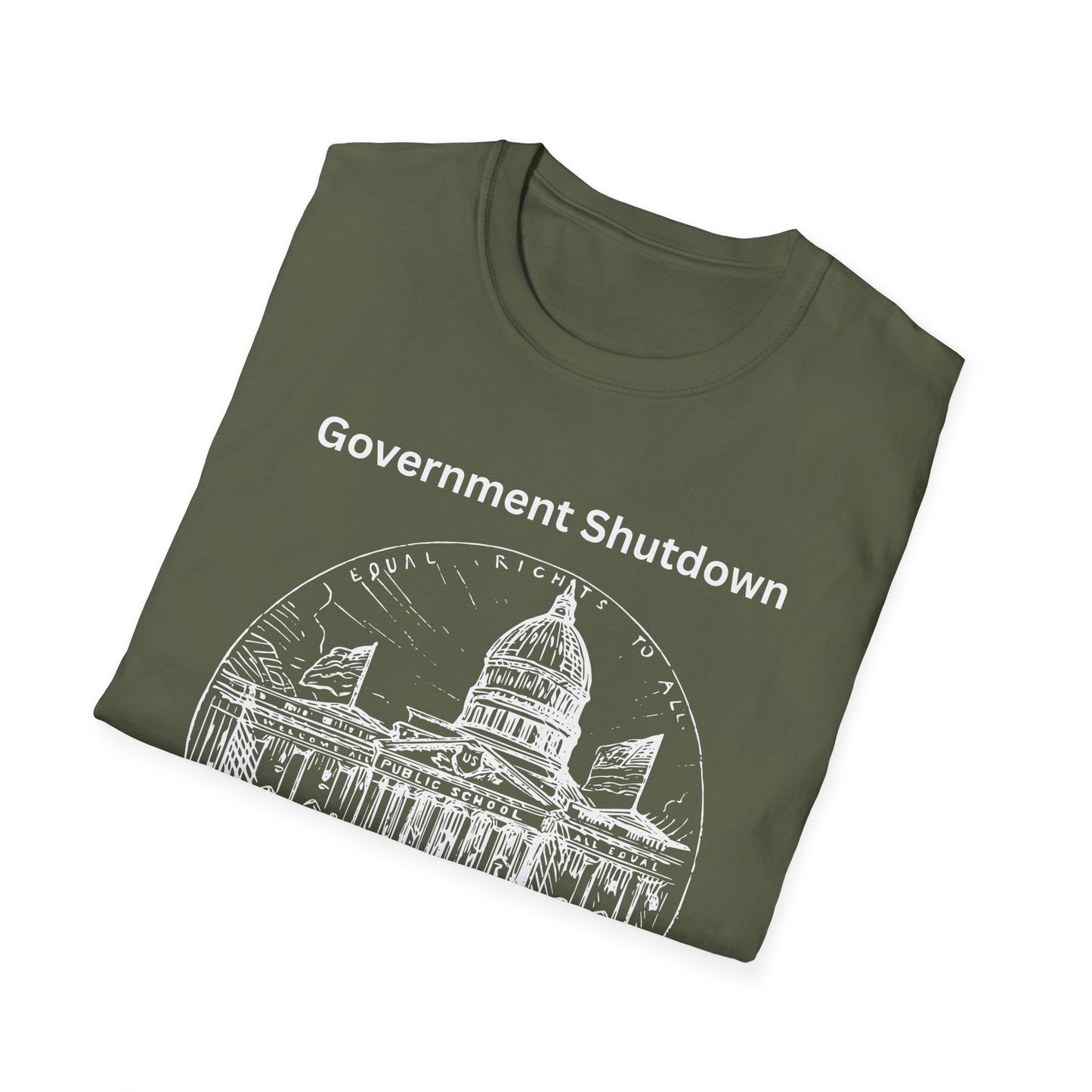 Government Shutdown Didn't Notice T-Shirt — Capitol Graphic Political Humor Tee