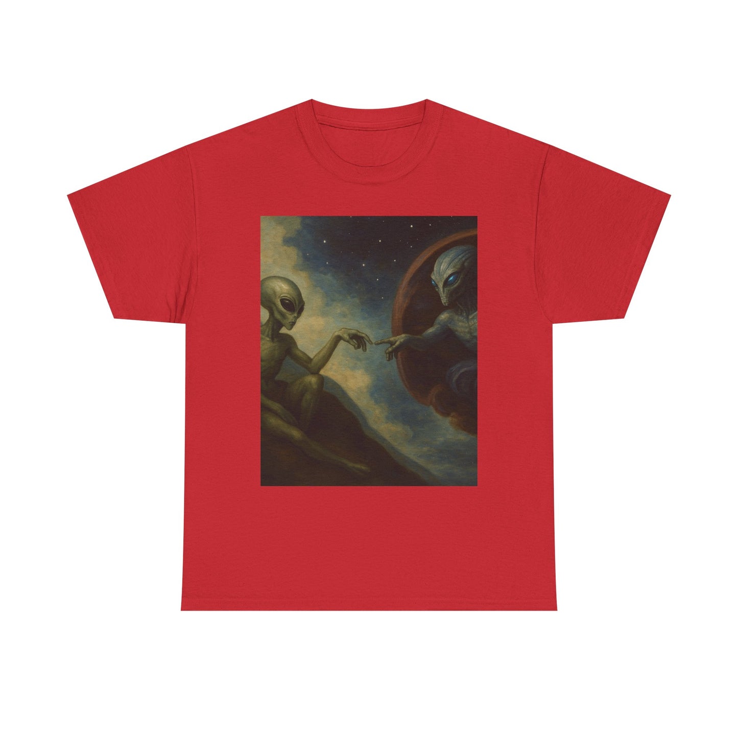 Alien Creation T-Shirt — Retro Cosmic Art Tee
