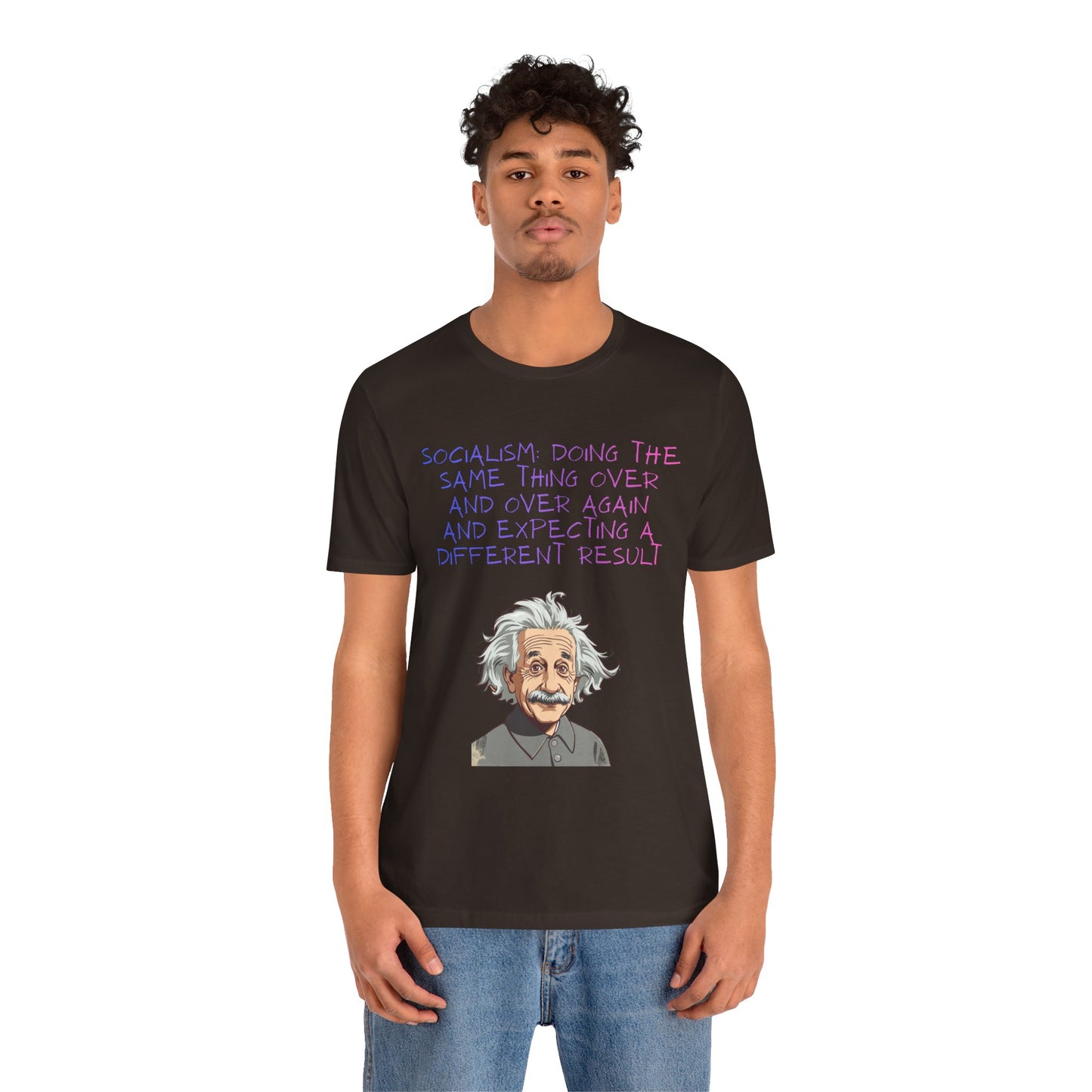 Einstein Graphic Tee — "Doing the Same Thing Over and Over" Funny Science T‑Shirt