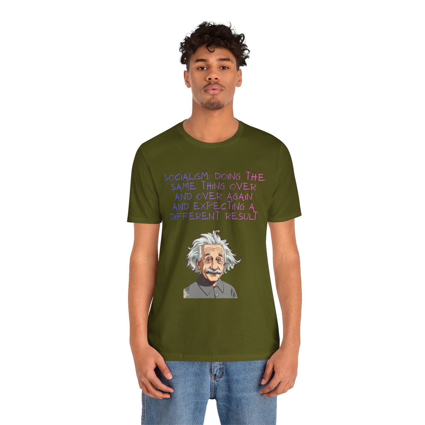 Einstein Graphic Tee — "Doing the Same Thing Over and Over" Funny Science T‑Shirt