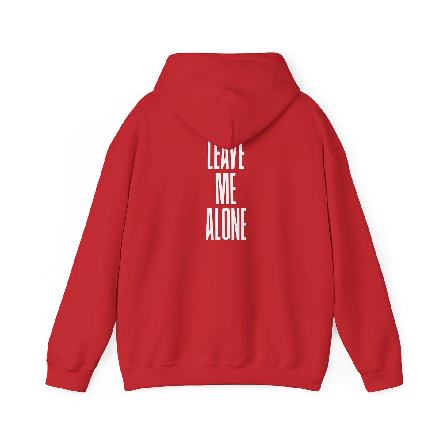 Hoodie - 'Leave Me Alone' Minimalist Black Graphic Hoodie