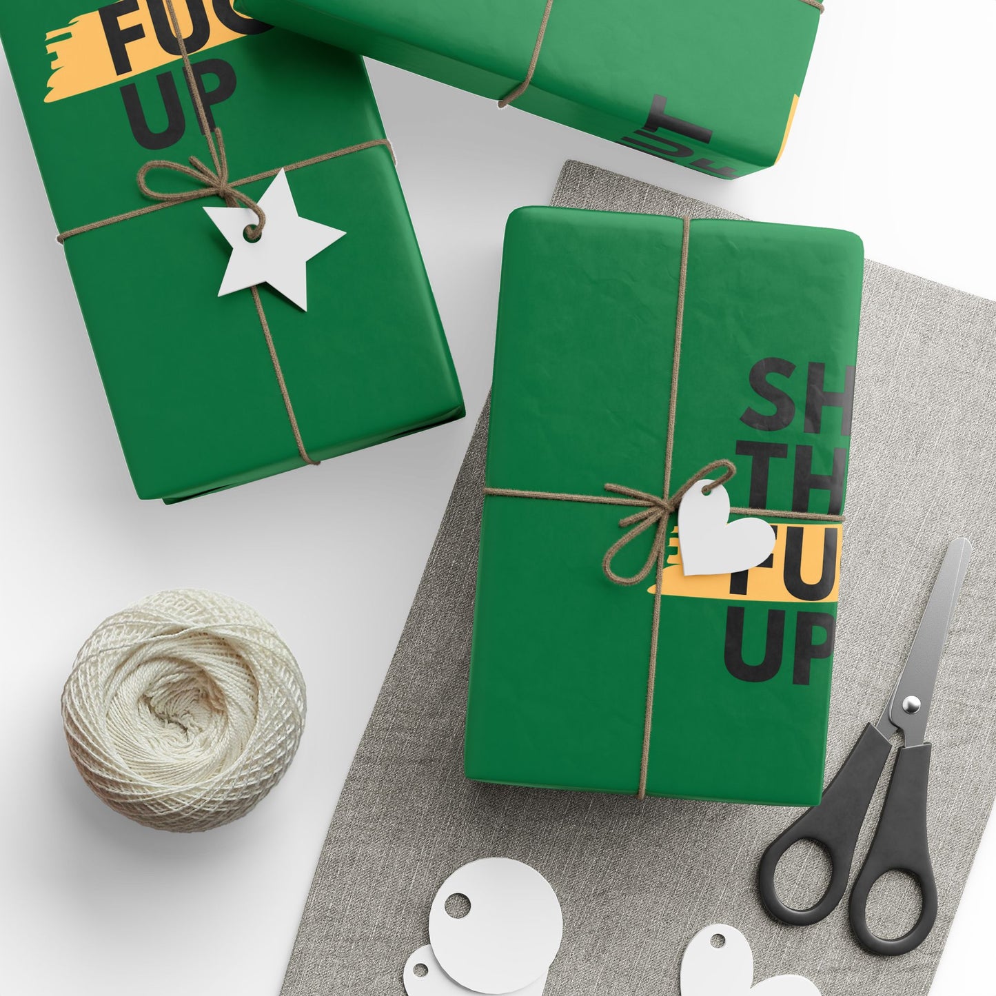 Green Tractor Pattern Wrapping Paper — Farm-Themed Gift Wrap Roll