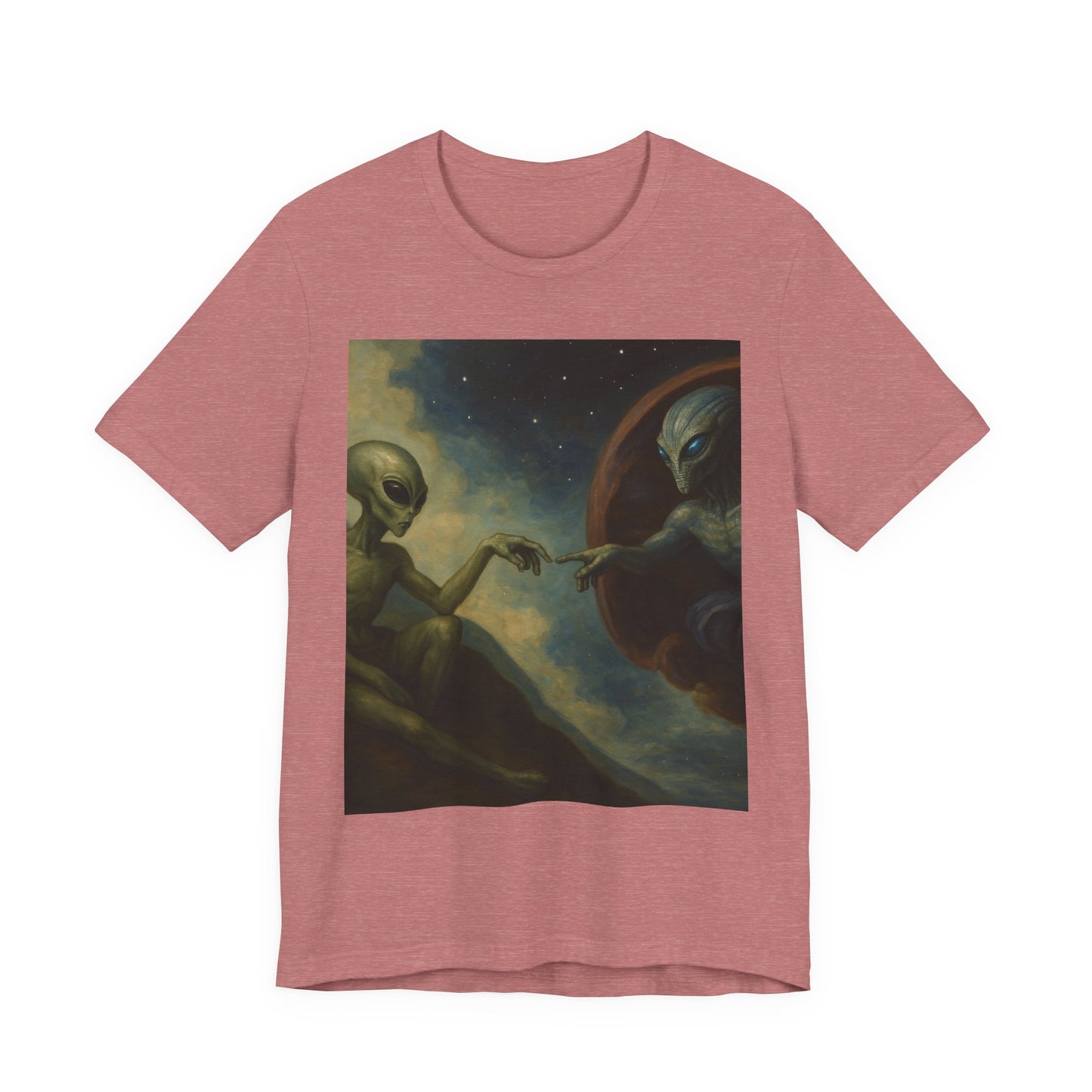 Alien Creation Tee — Cosmic Michelangelo Graphic T-Shirt