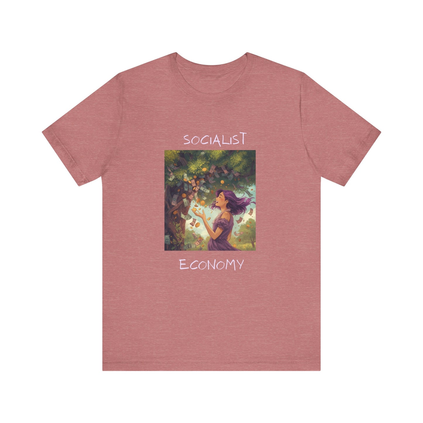 Socialist Economy Graphic Tee — Whimsical Nature Illustration T-Shirt