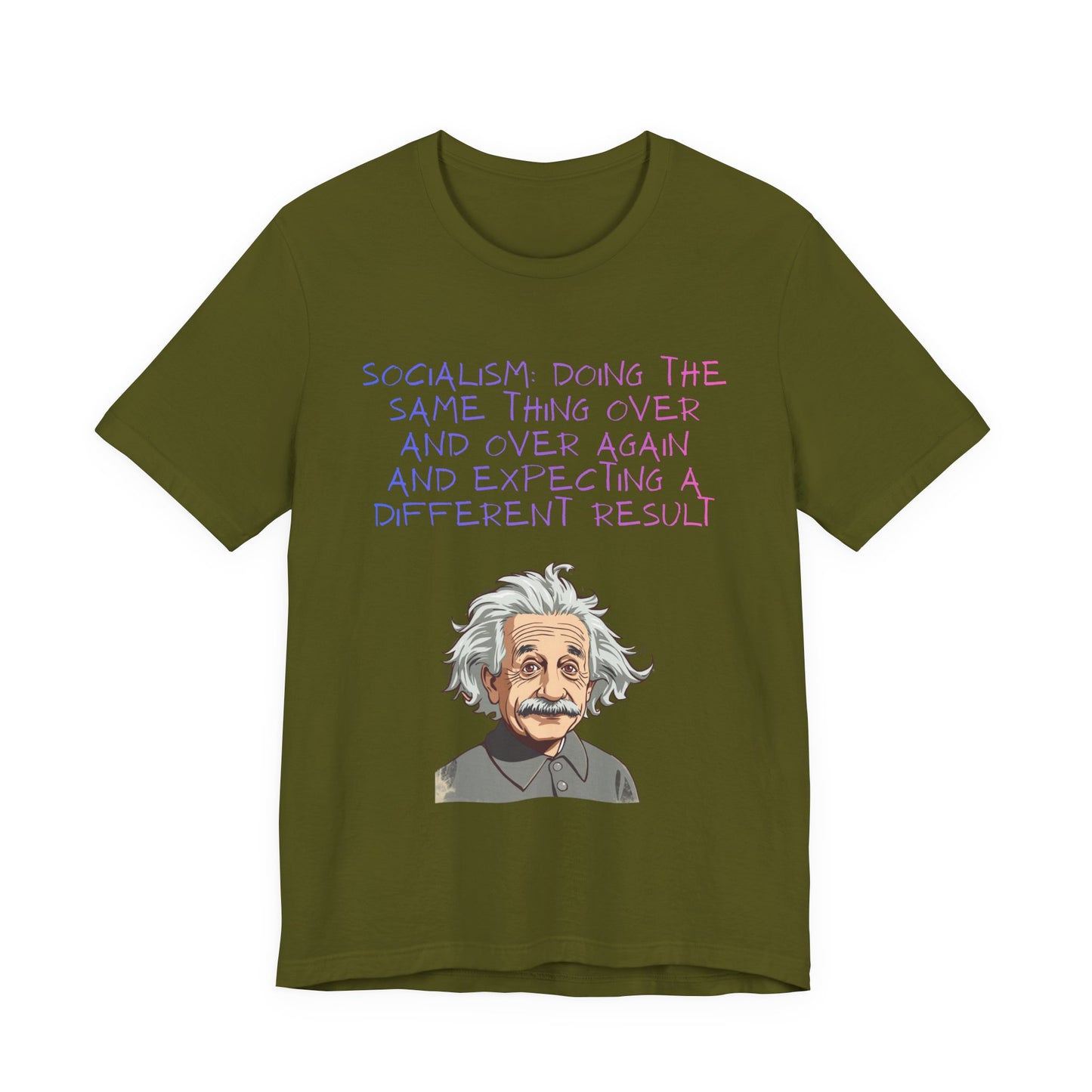 Einstein Graphic Tee — "Doing the Same Thing Over and Over" Funny Science T‑Shirt