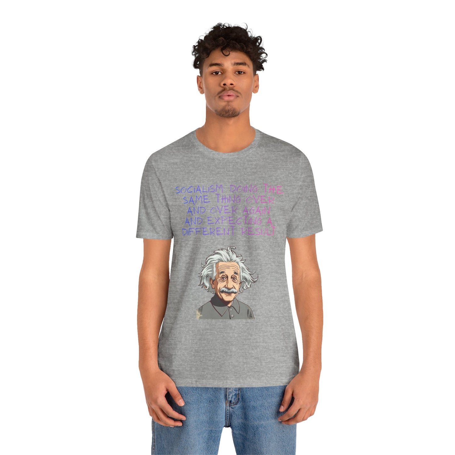 Einstein Graphic Tee — "Doing the Same Thing Over and Over" Funny Science T‑Shirt