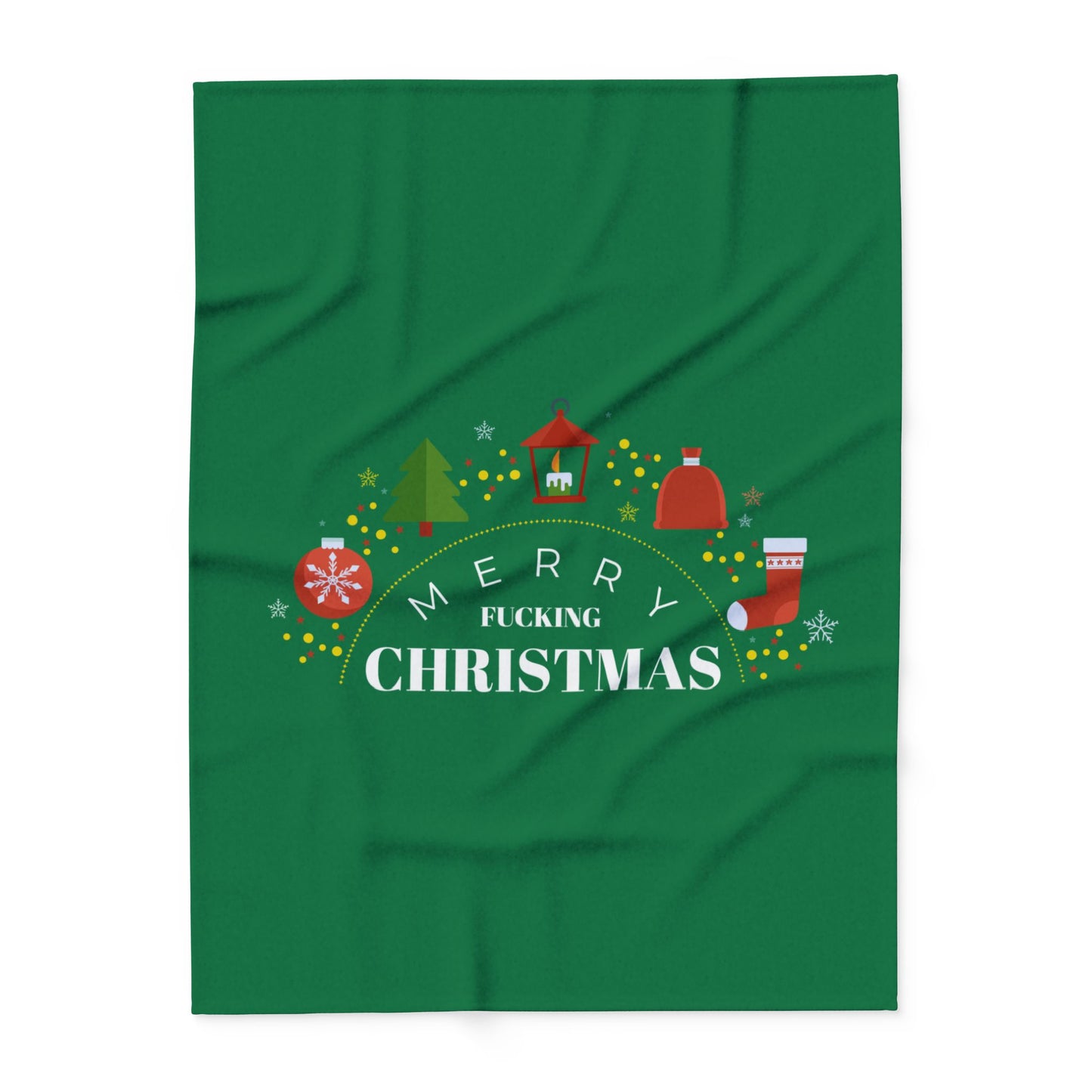 Christmas Fleece Blanket — "Merry F***ing Christmas" Holiday Throw