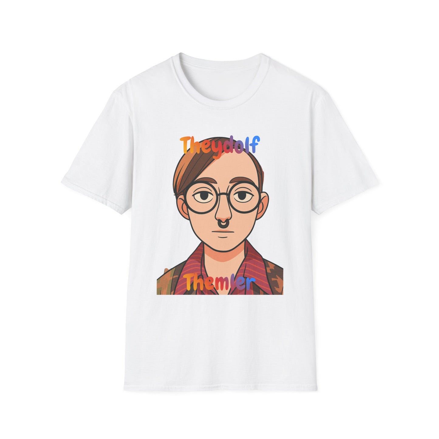 Pronoun Pride T-Shirt — They/Them Illustrated Portrait Tee