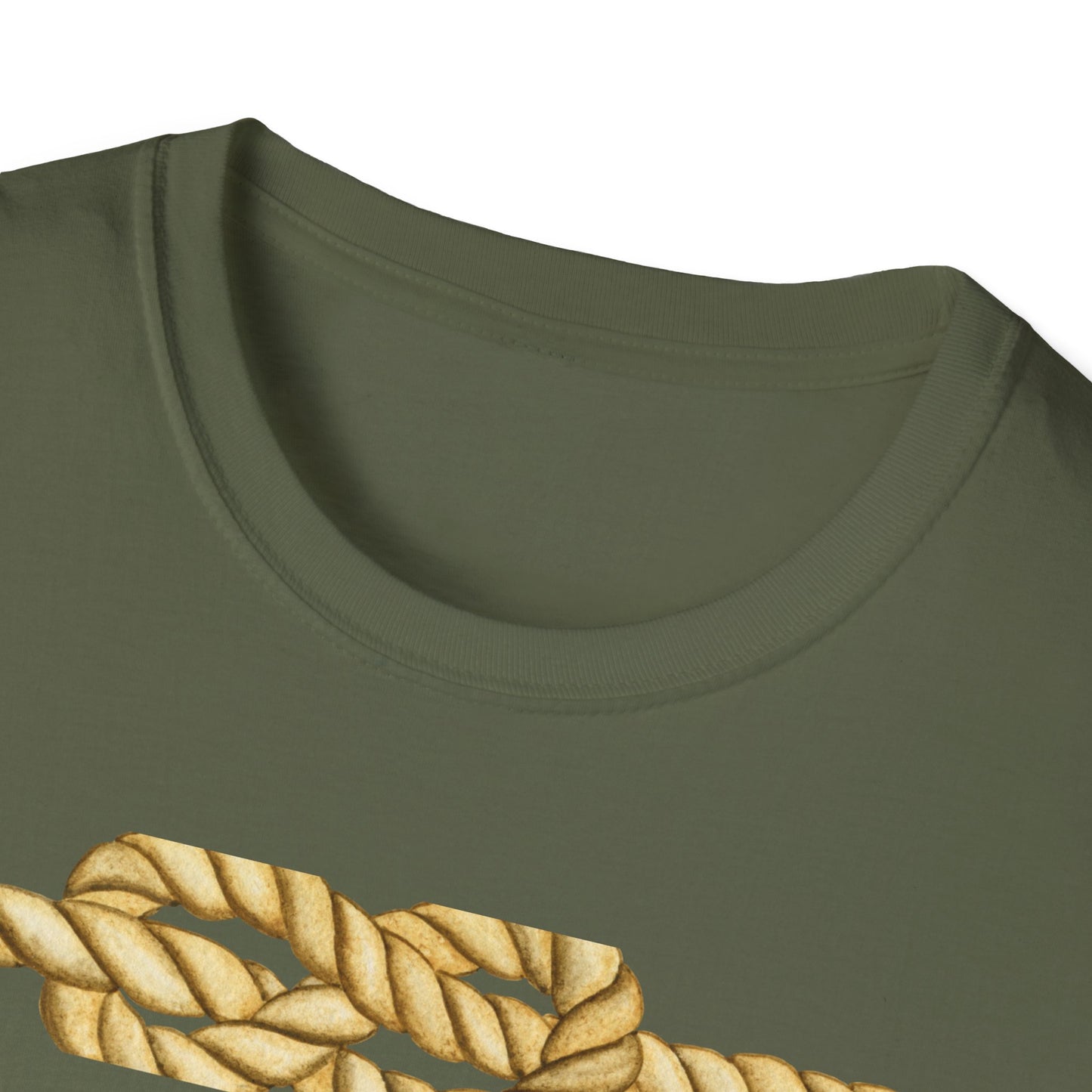 N Letter Graphic T-Shirt — Nautical Rope & Arcade Gamer Design