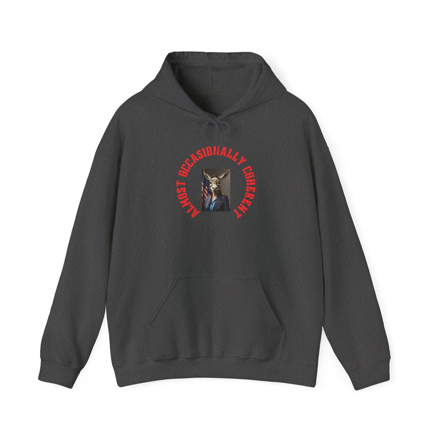 Hoodie — 'AOC' Graphic Pullover with Retro Photo