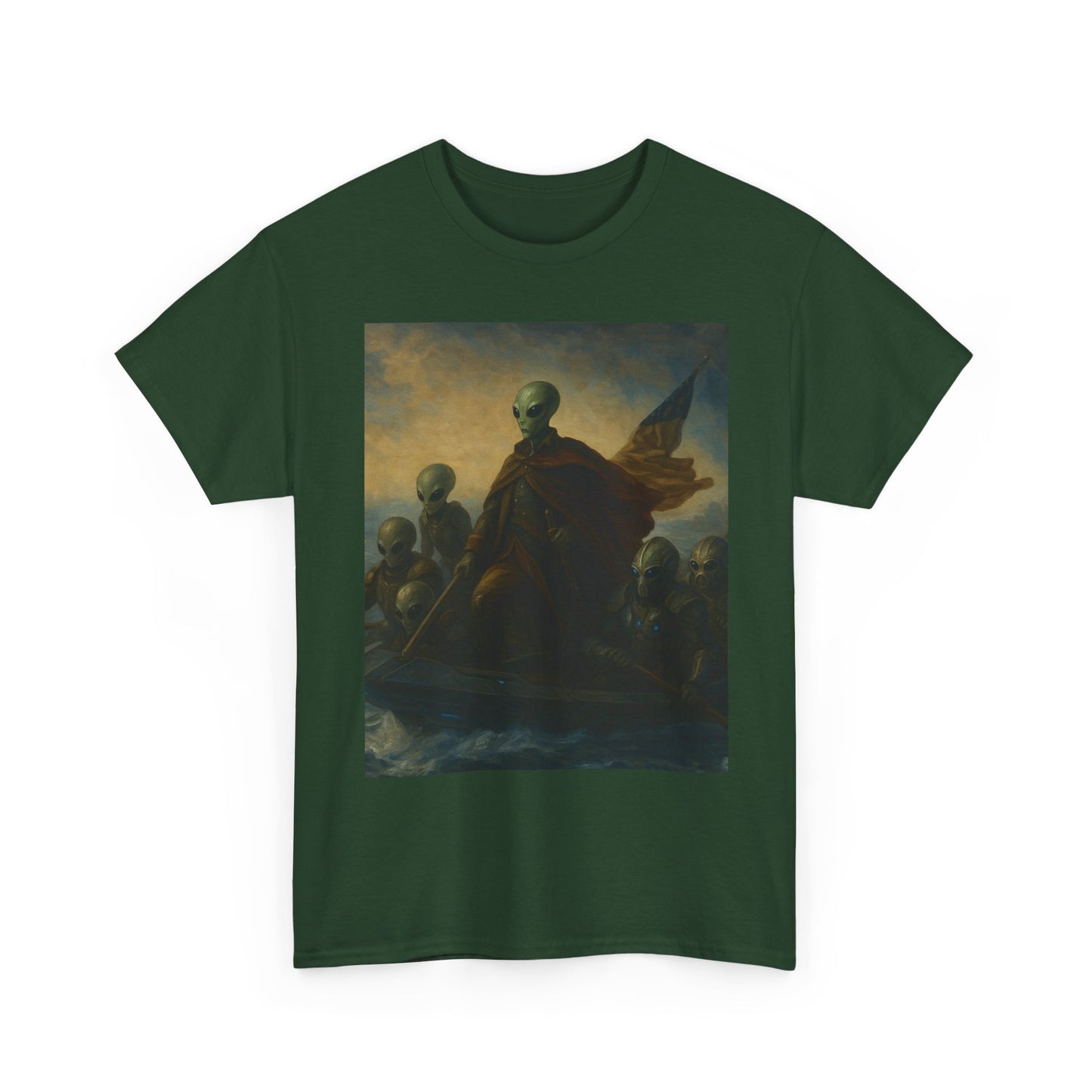 Vintage Washington Crossing Tee — Revolutionary War Painting Graphic T‑Shirt